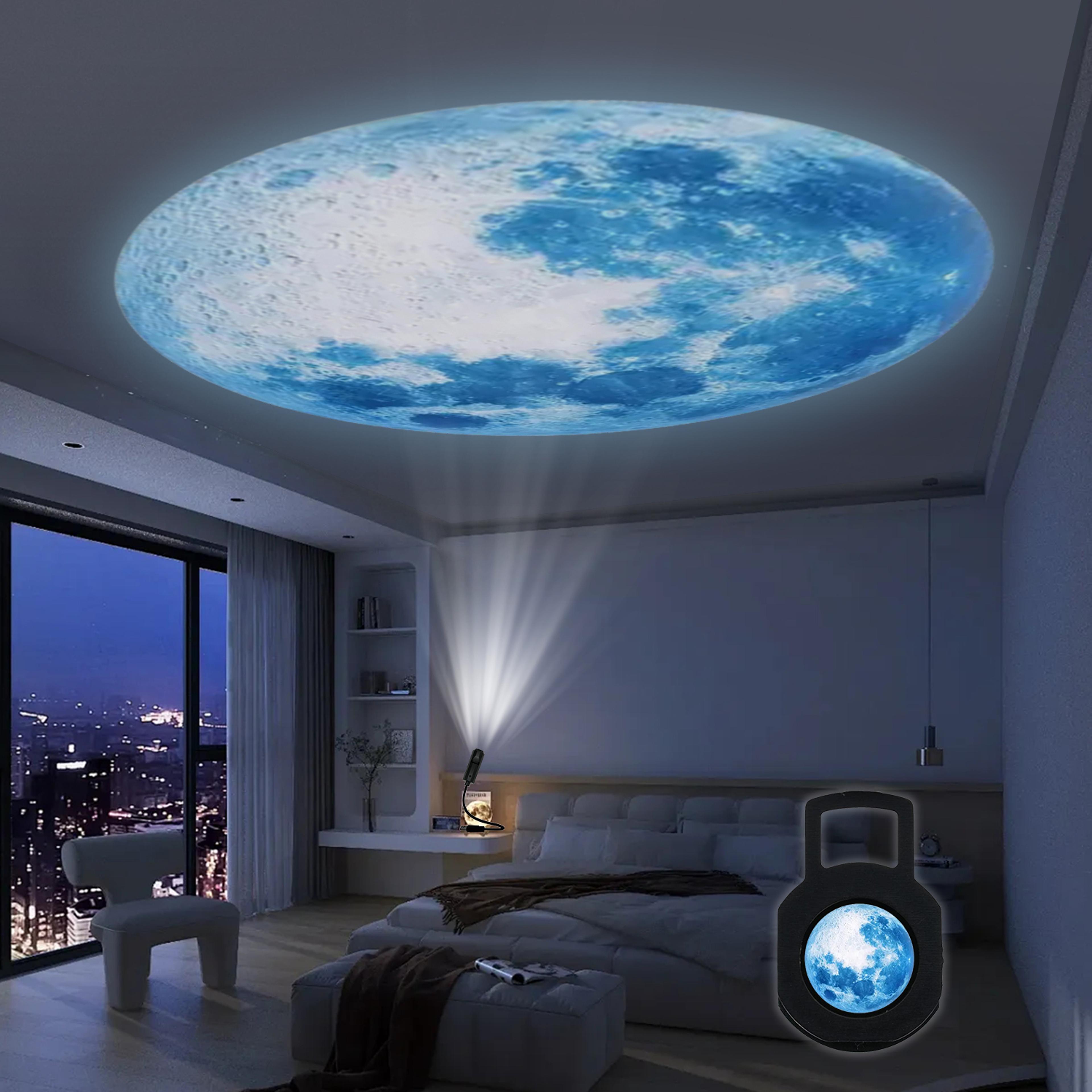 led moon lamp, blue planet nightlight, unique home decor light