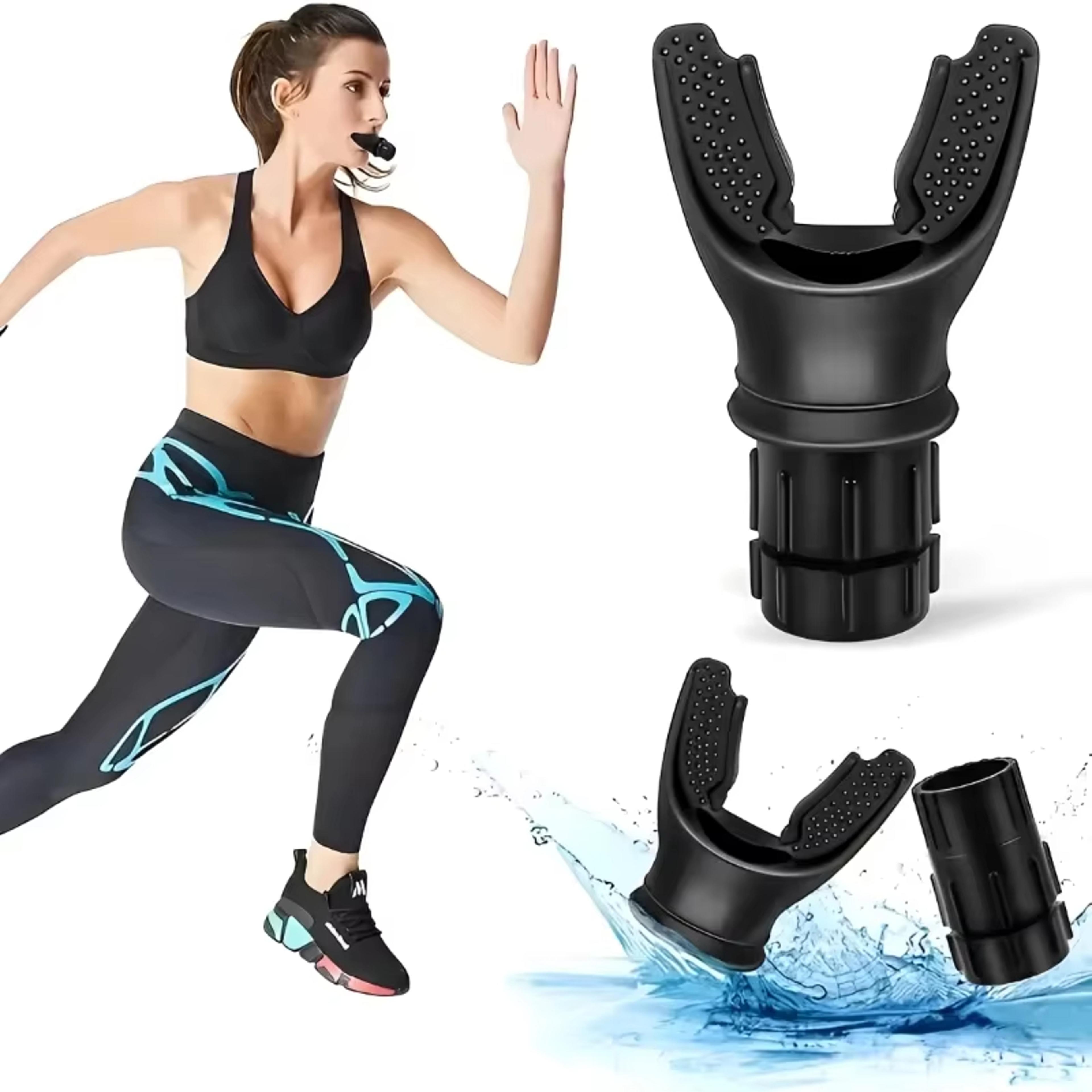 adjustable resistance breathing exercise, portable lung capacity trainer for abdominal & fitness training