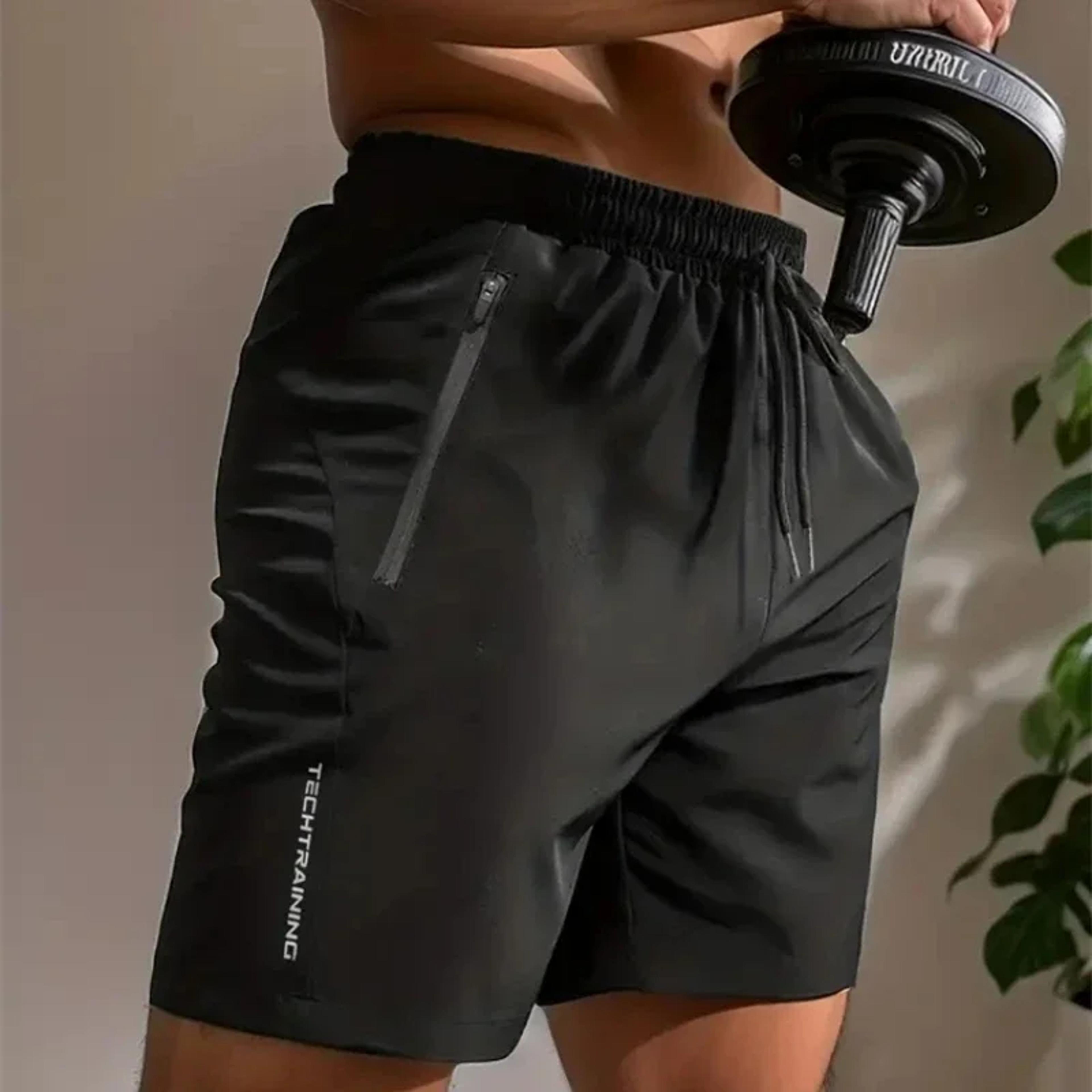sports shorts for men, quick-drying breathable workout running fitness shorts with drawstring