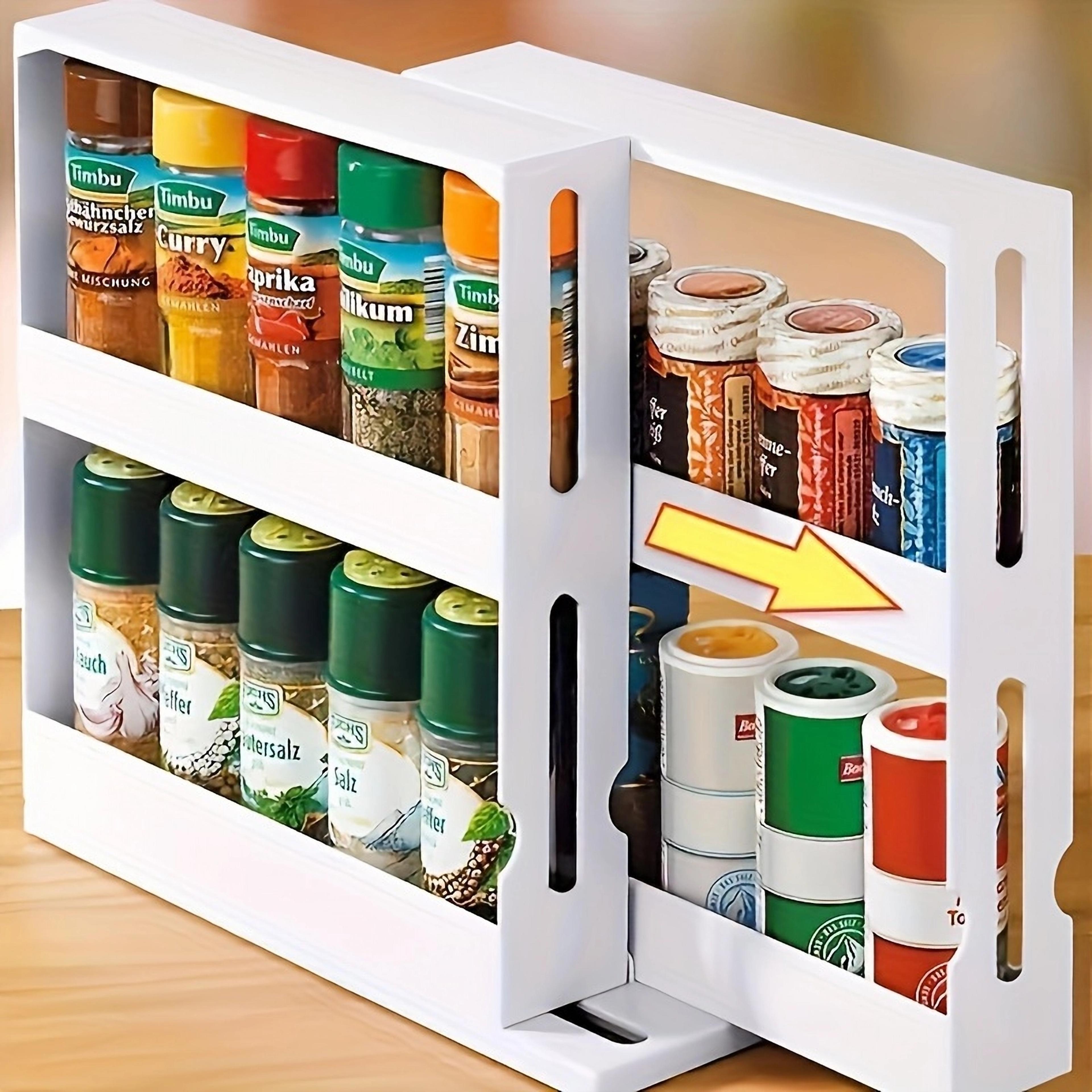small storage and organizer rack, swivel countertop tier rack