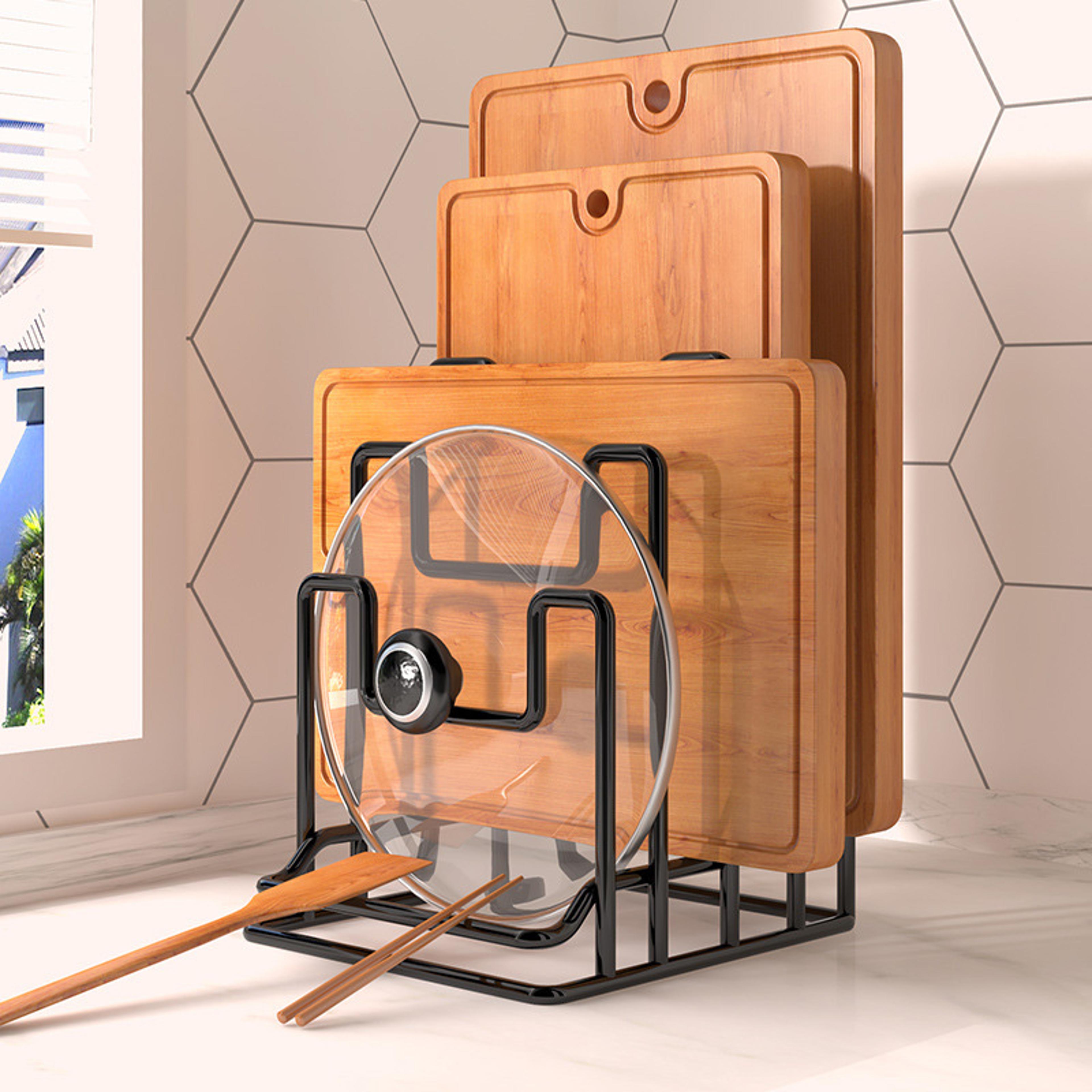 practical organizer, cutting board holder rack kitchen, countertop drain storage, multi layer shelf