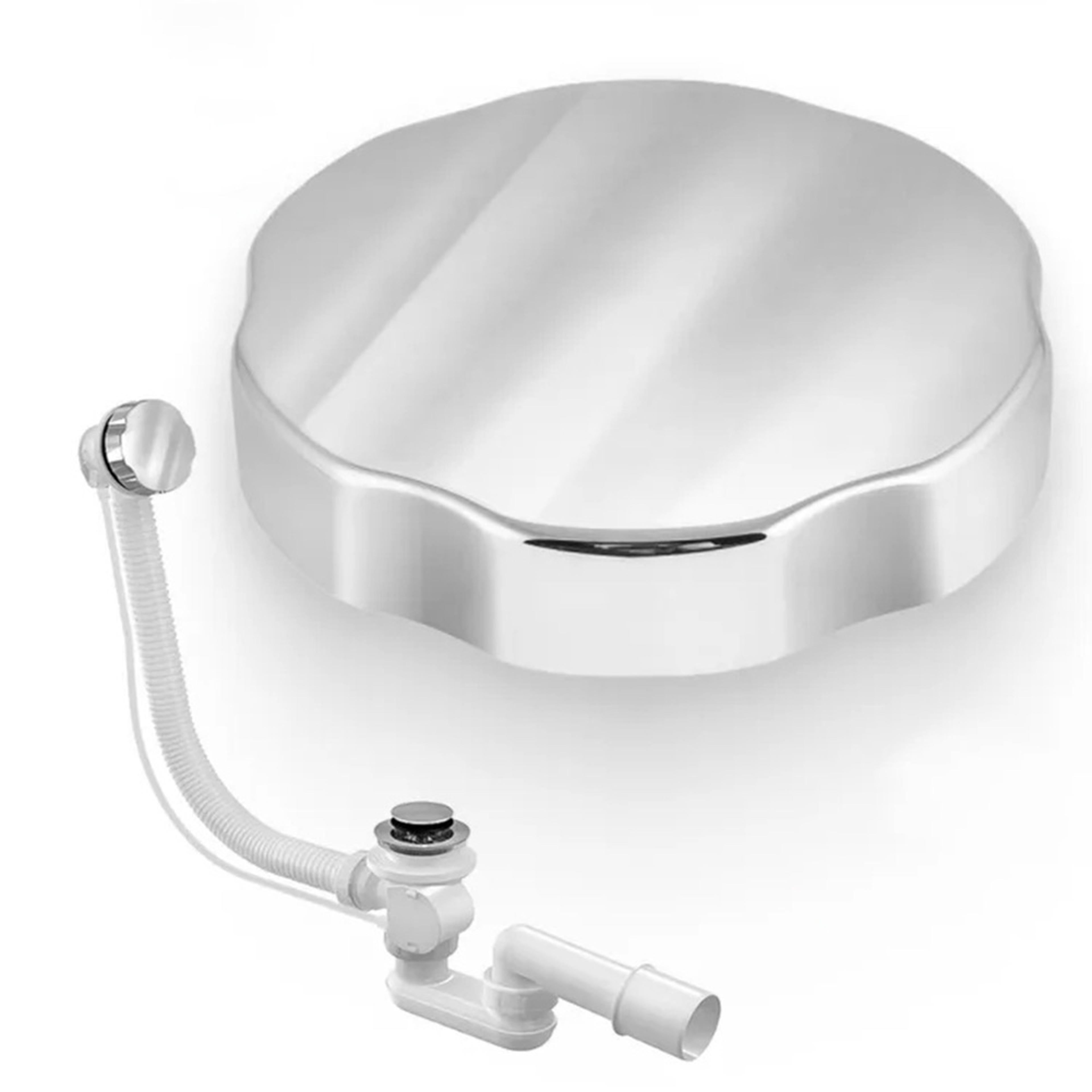 bathroom accessories set, bathtub rotating knob with chrome overflow prevention and bath control