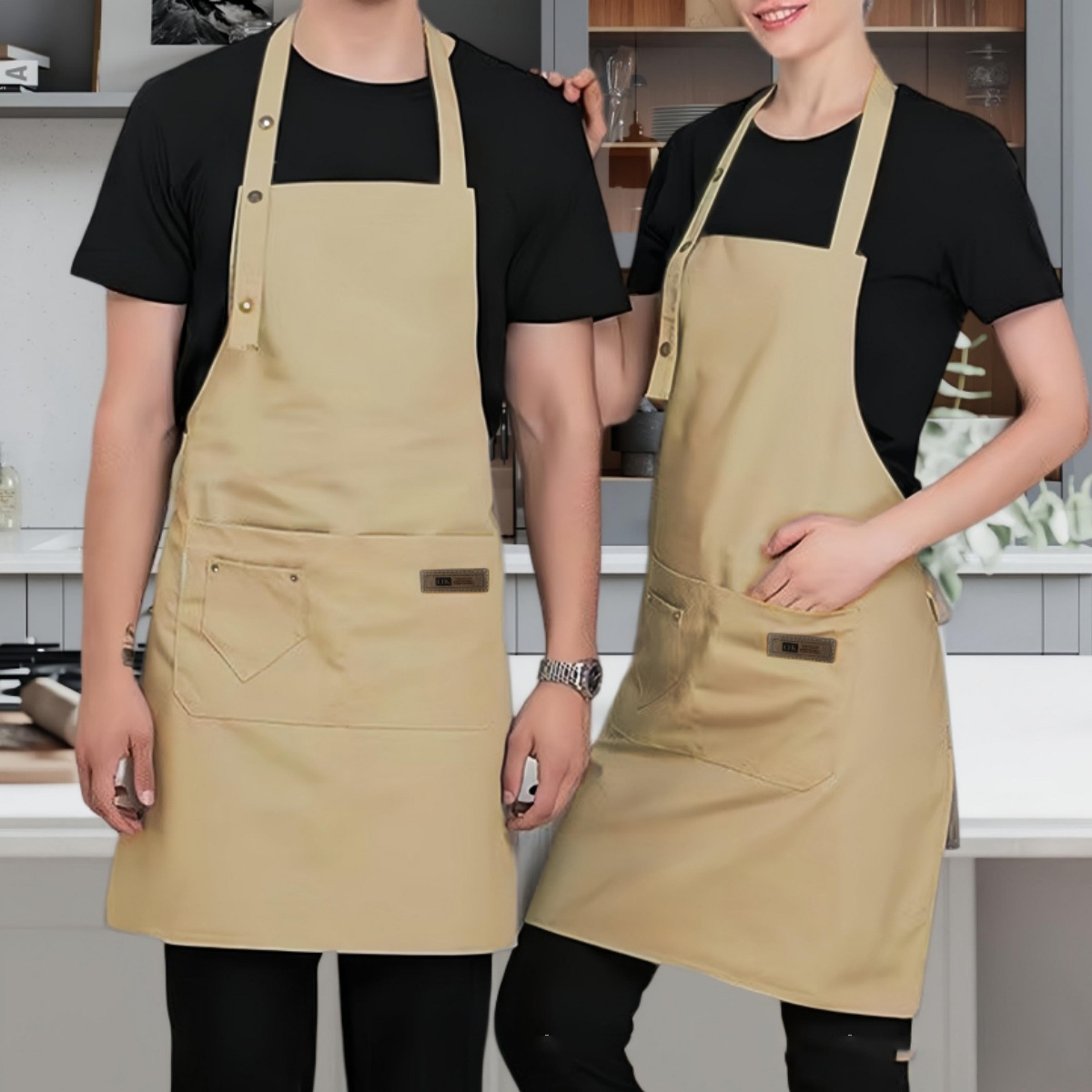 stylish kitchen aprons for women and men, chef apron for grill, restaurant and beauty nails studios