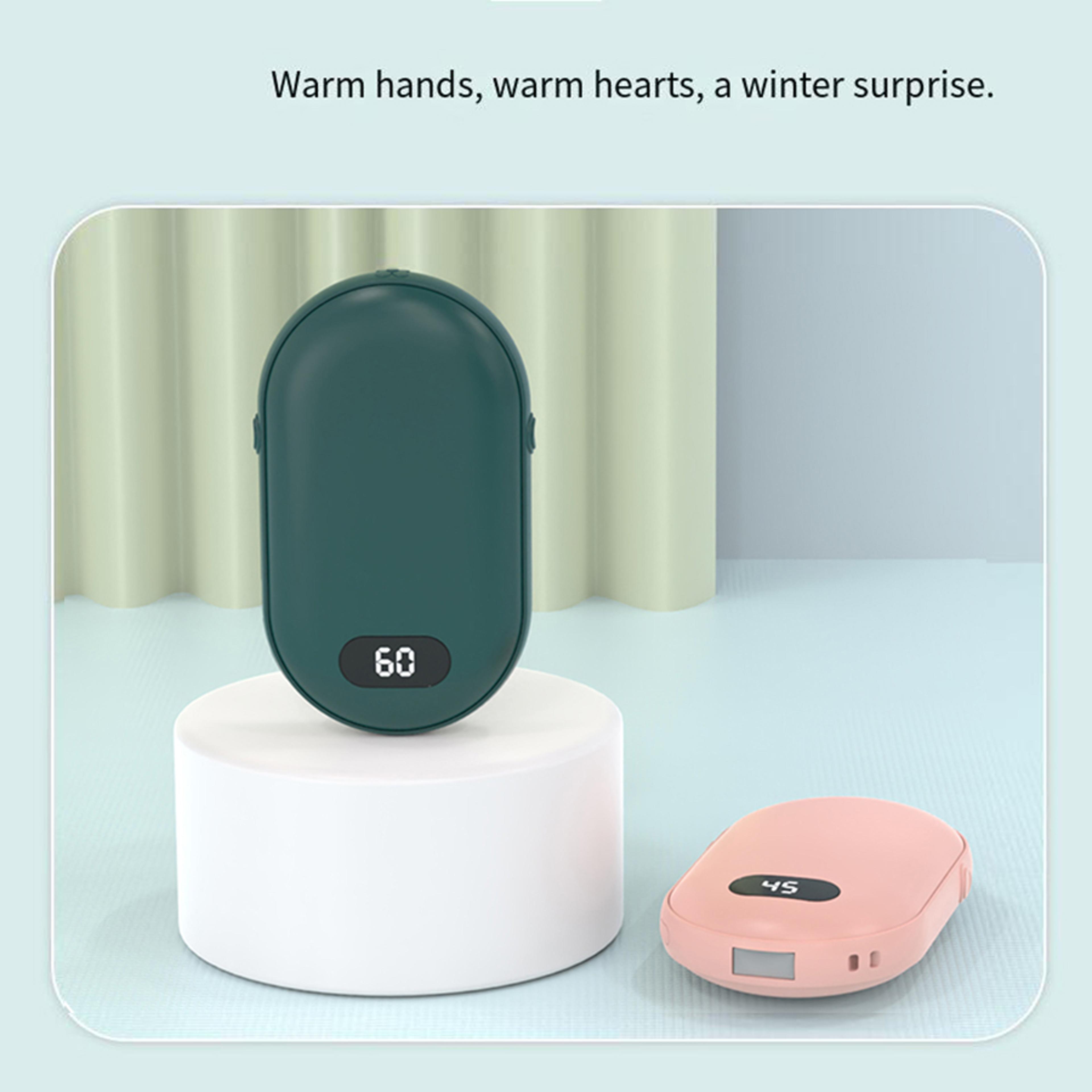 double-sided heating pocket hand warmer, rechargeable with two temperature settings