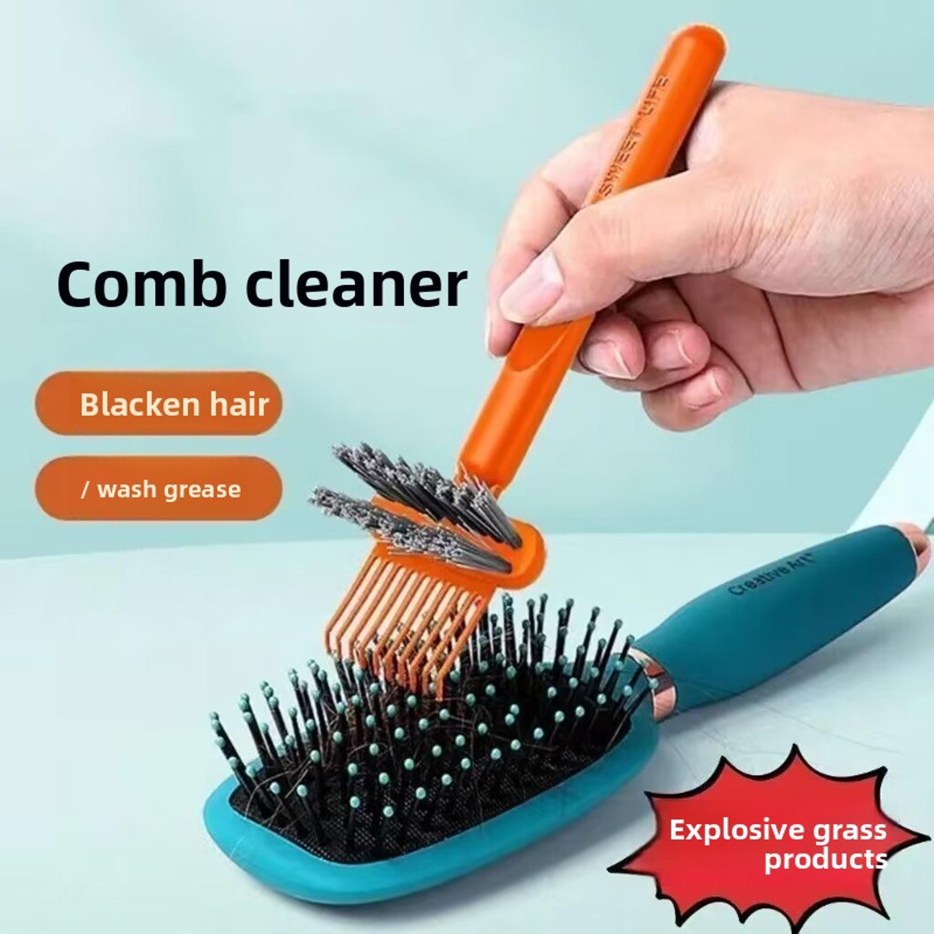 hairbrush cleaner, comb embedded tool, comb cleaning brush for removing hair dust