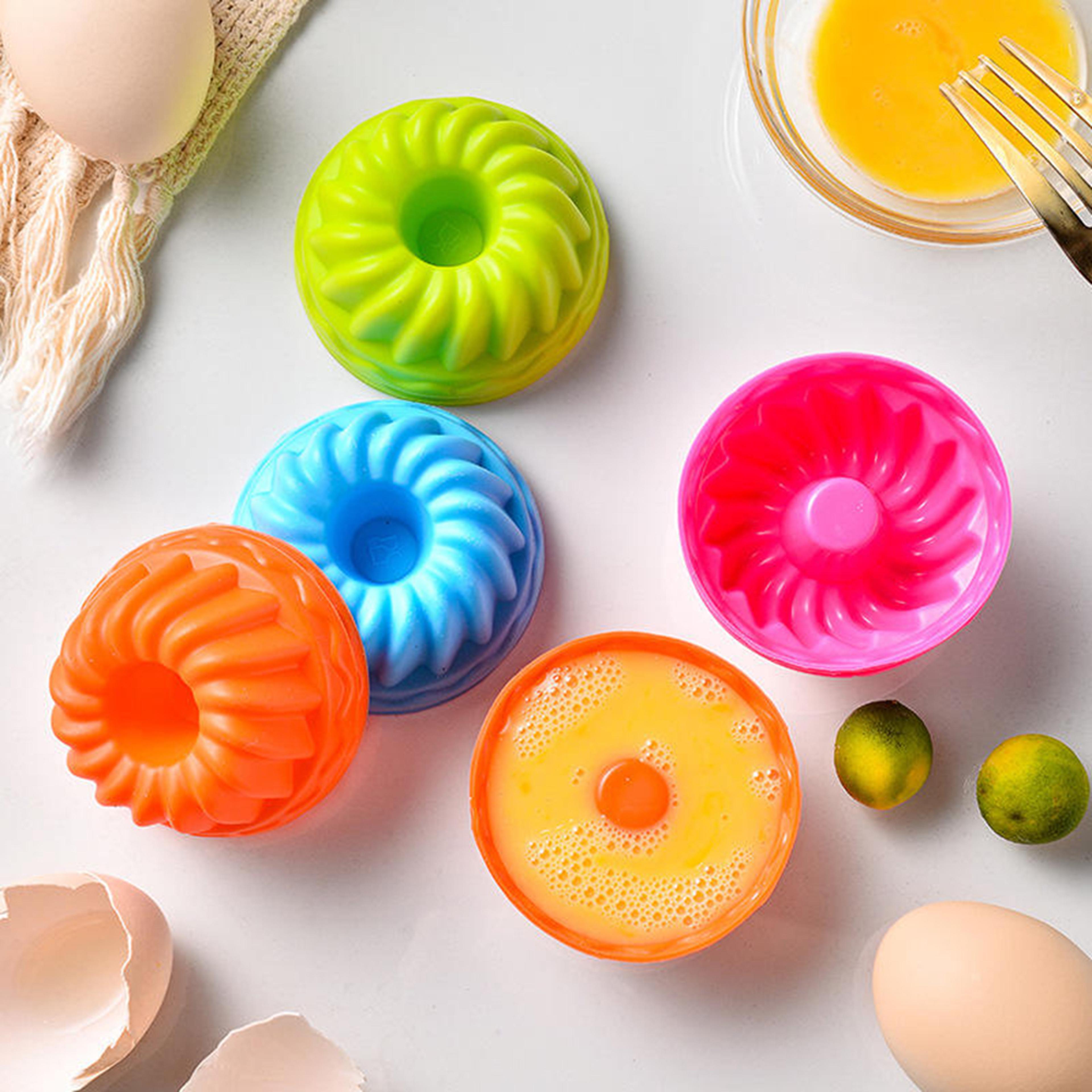 multicolor silicone cake molds, food grade bpa free muffin cups for baking