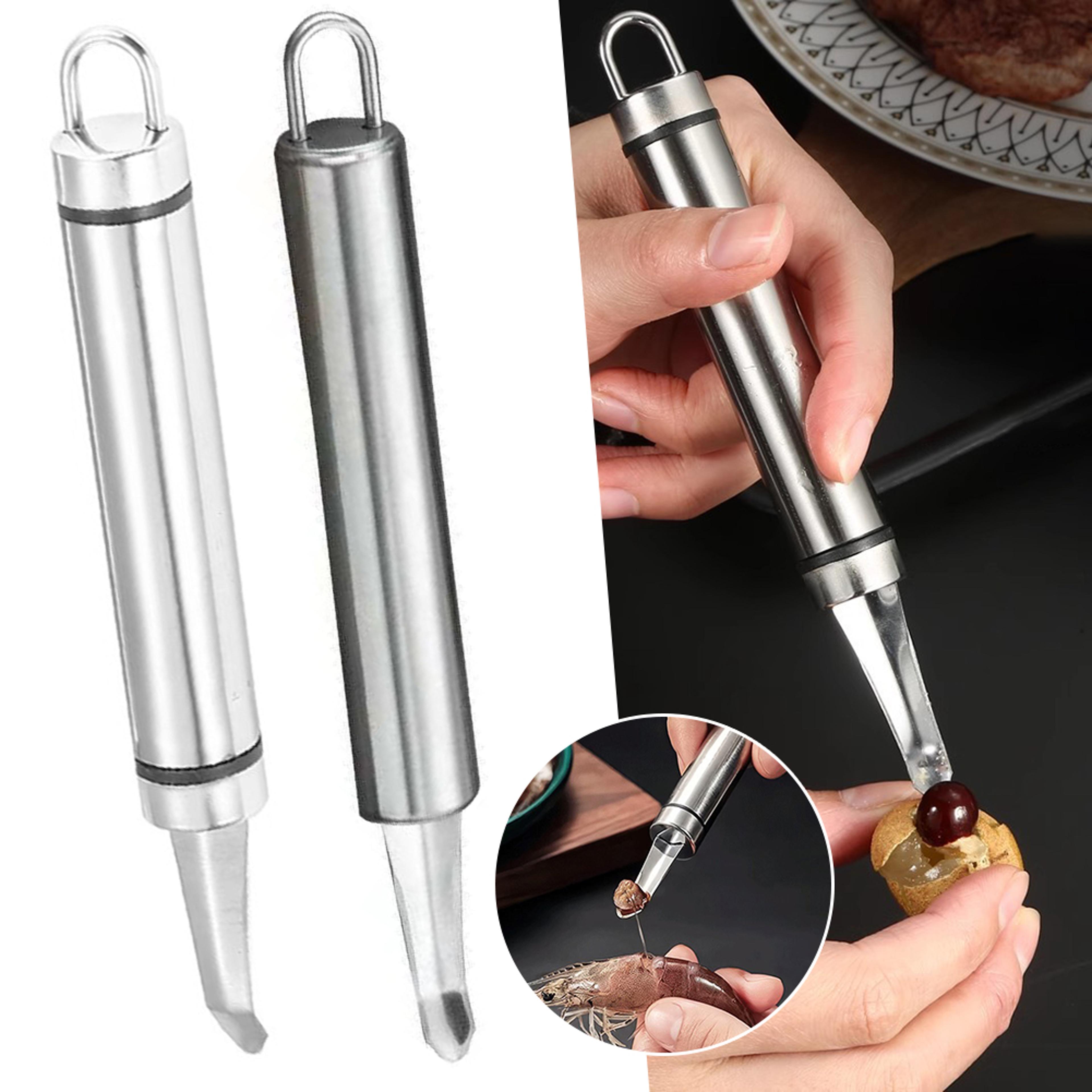 multifunction stainless steel shrimp peeler, fruit core remover for lychee, cherry, longan - kitchen accessories tool