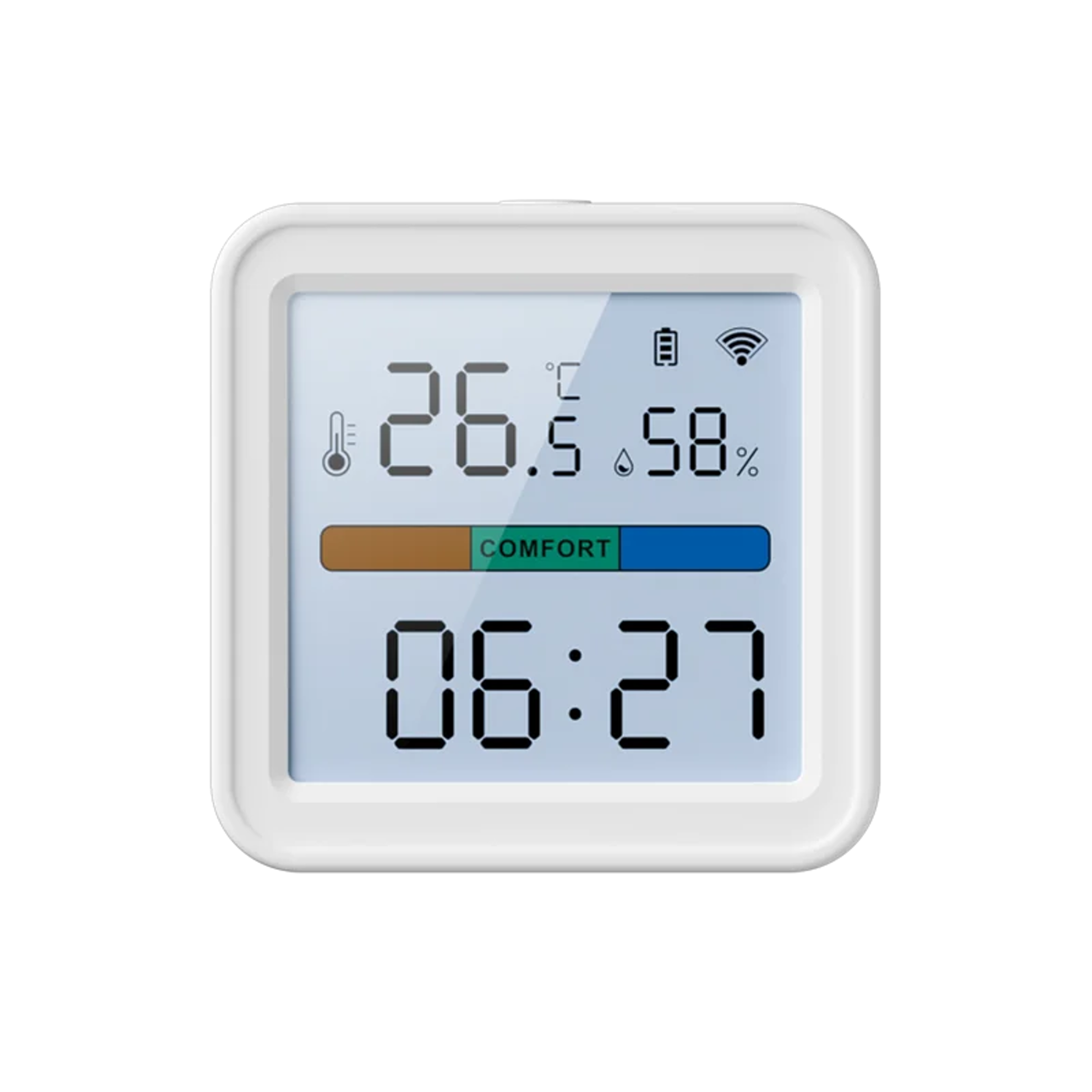 smart temperature & humidity sensor for alexa & google home with backlight display