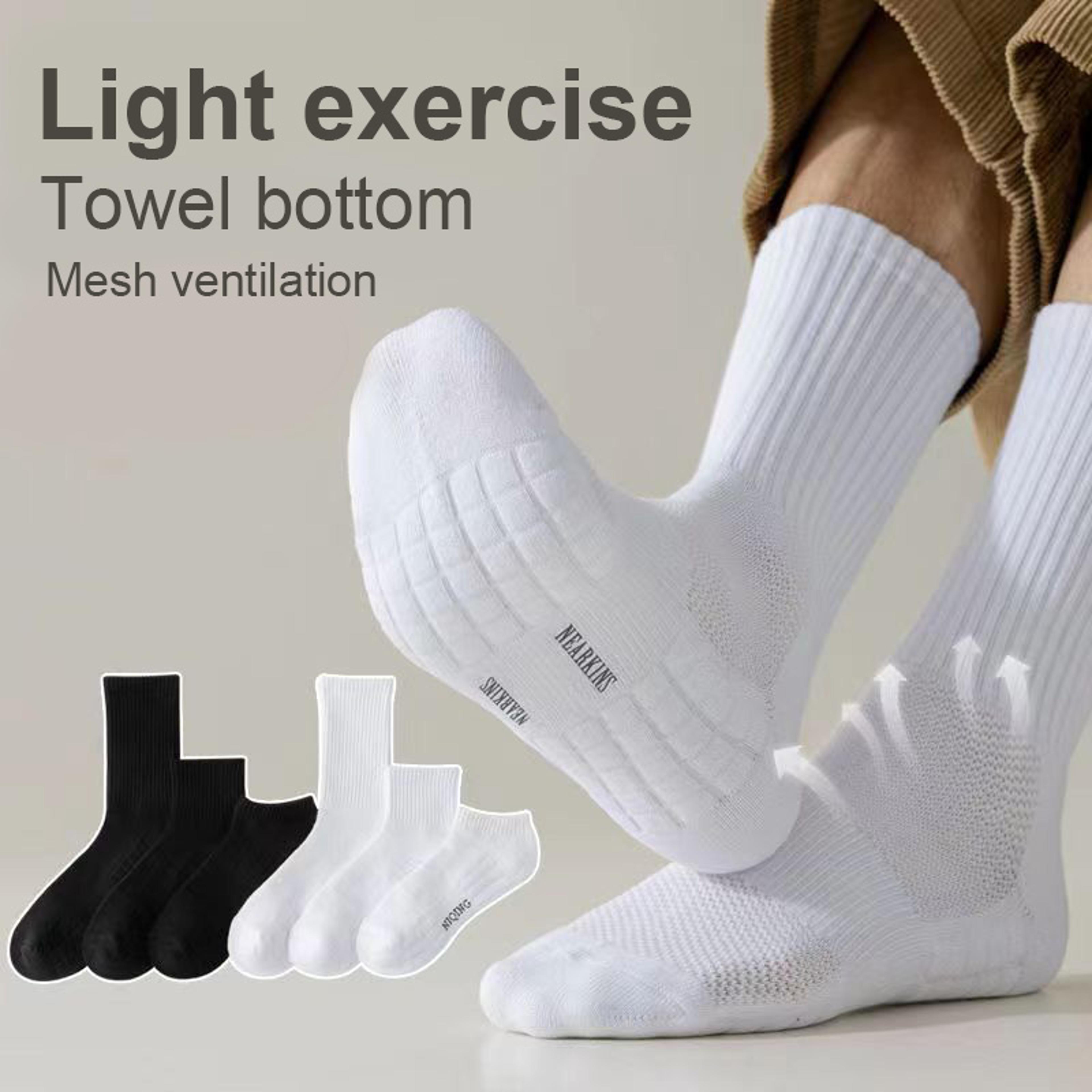 men's cotton winter sports socks with velvet mid-tube thickened deodorant basketball socks