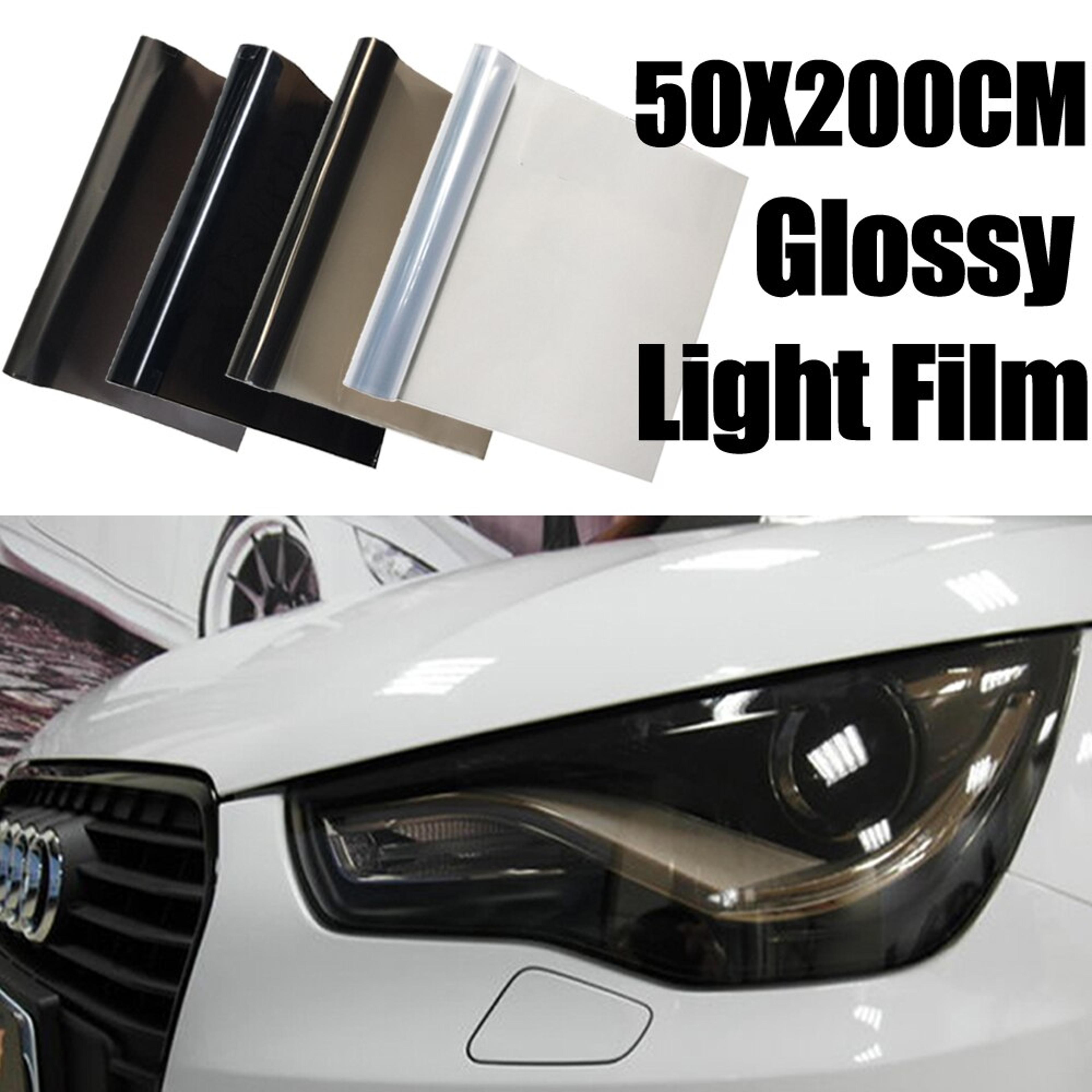 premium car headlight tint film smoke black vinyl waterproof protection