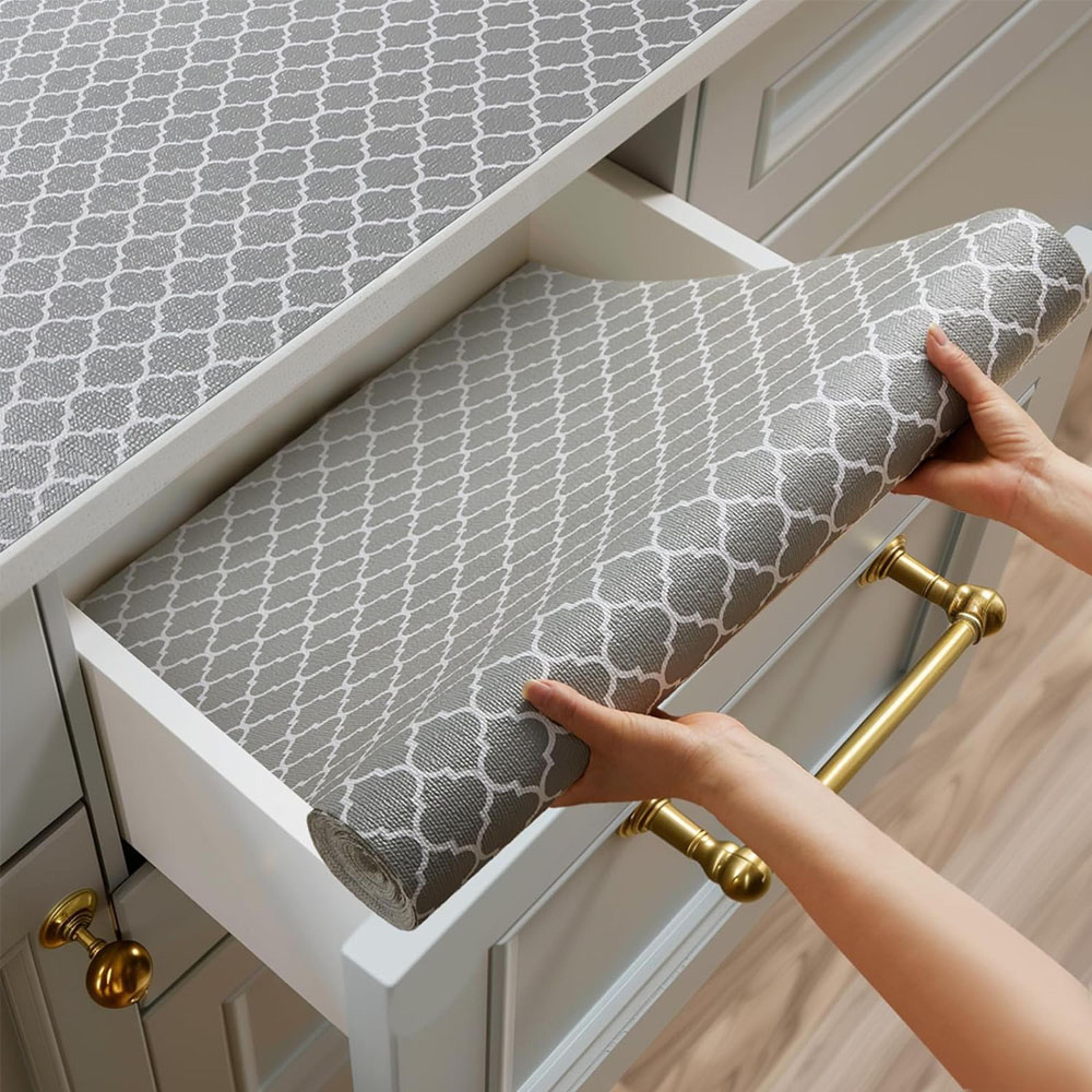 non-adhesive anti-slip shelf liner waterproof drawer & cabinet liner for kitchen storage