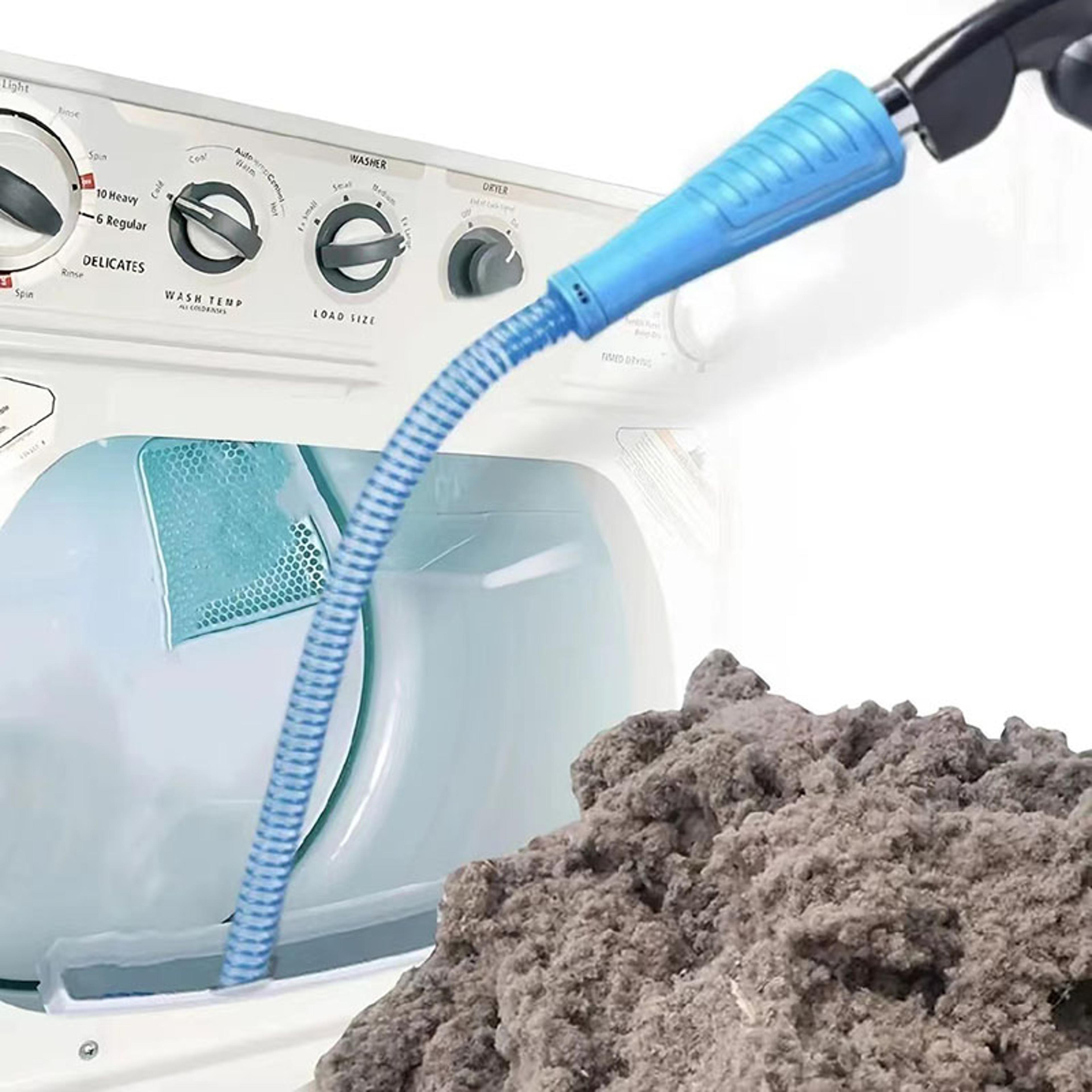 bendable dryer vent cleaner kit vacuum attachment with guide wire & lint remover hose