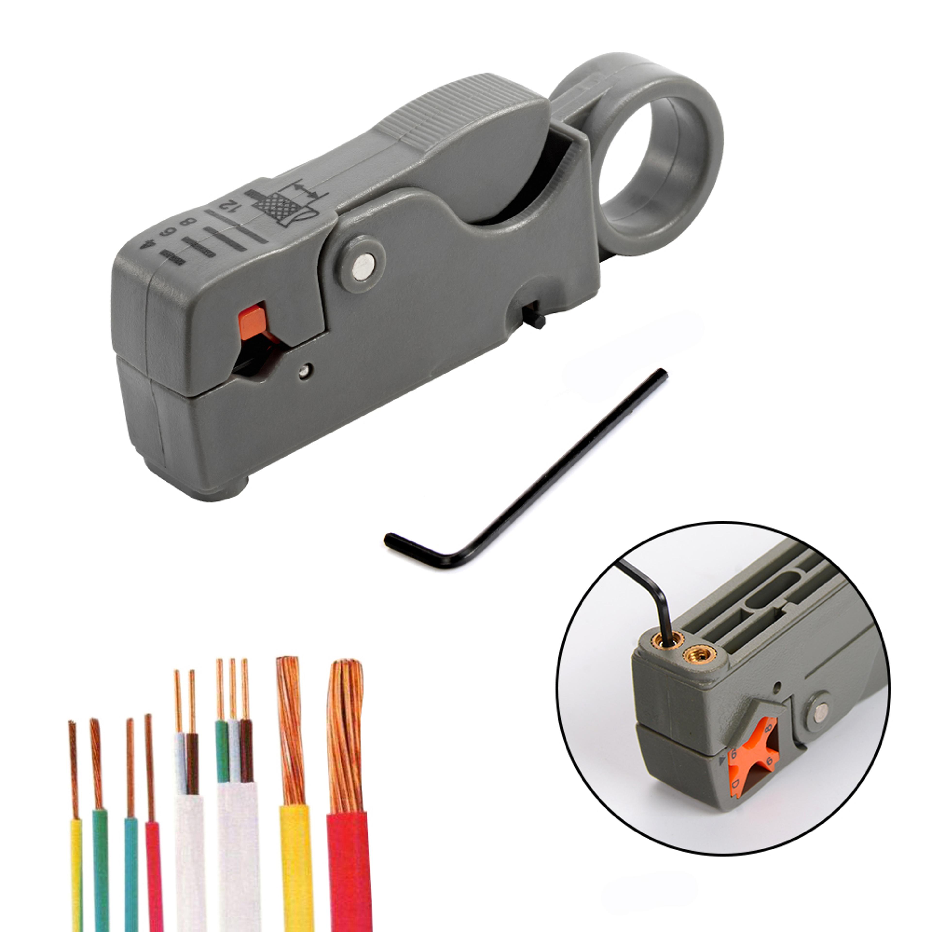 insulated stripping pliers with hexagon wrench for electrical cables