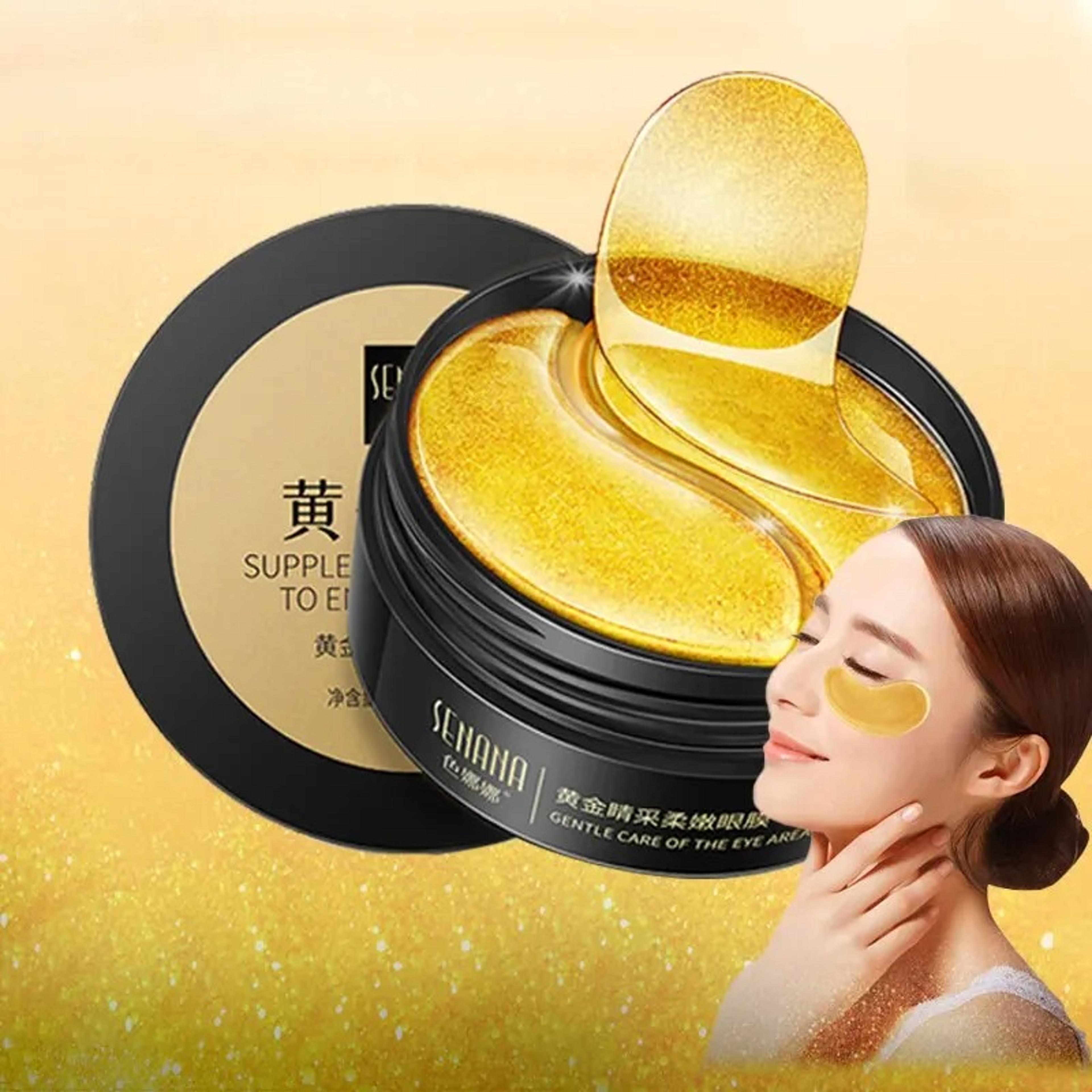golden moisturizing collagen eye mask for nourishing & relieving eye fatigue korean skin care