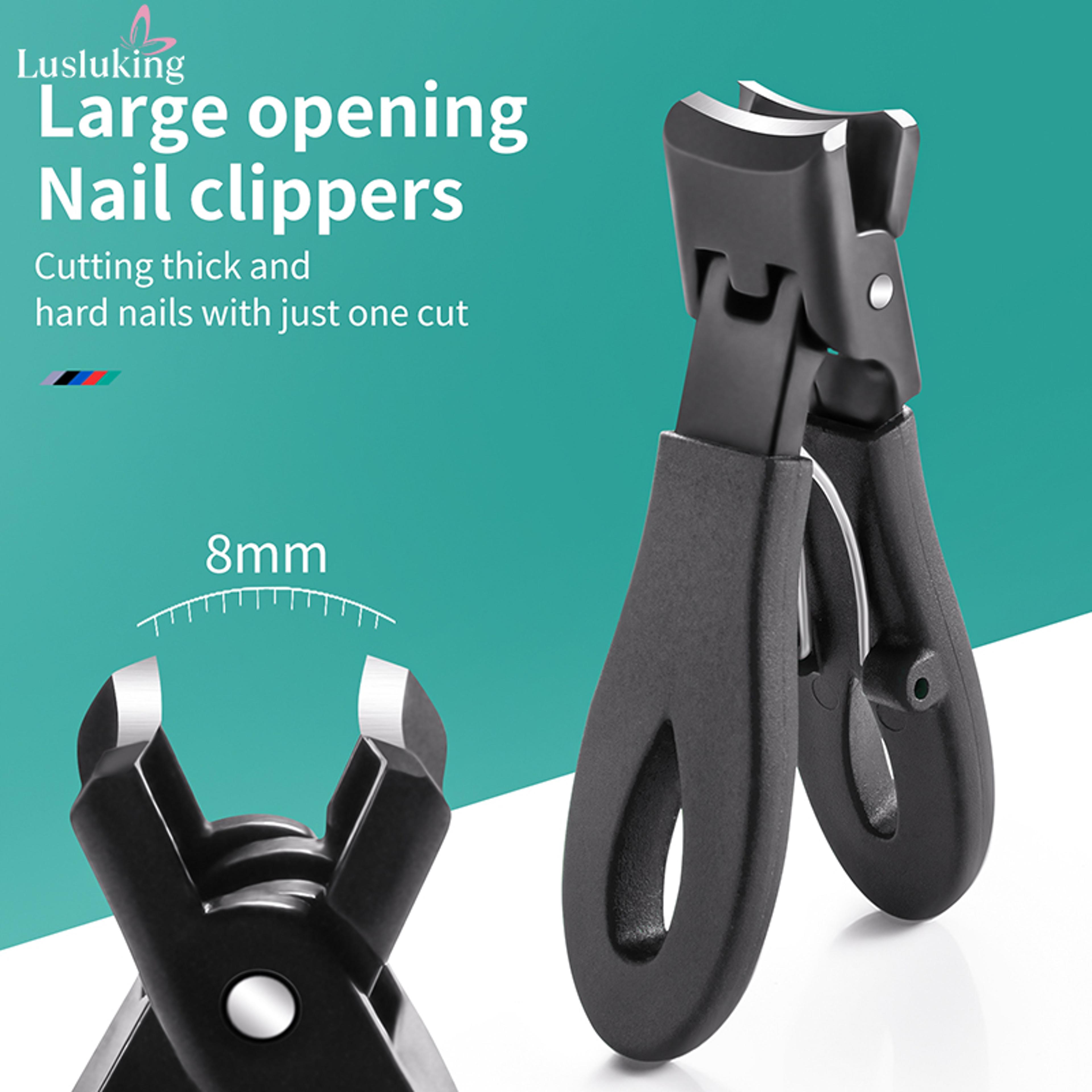 premium heavy duty nail clipper & stainless steel toenail cutter for thick nails, precision trimmer