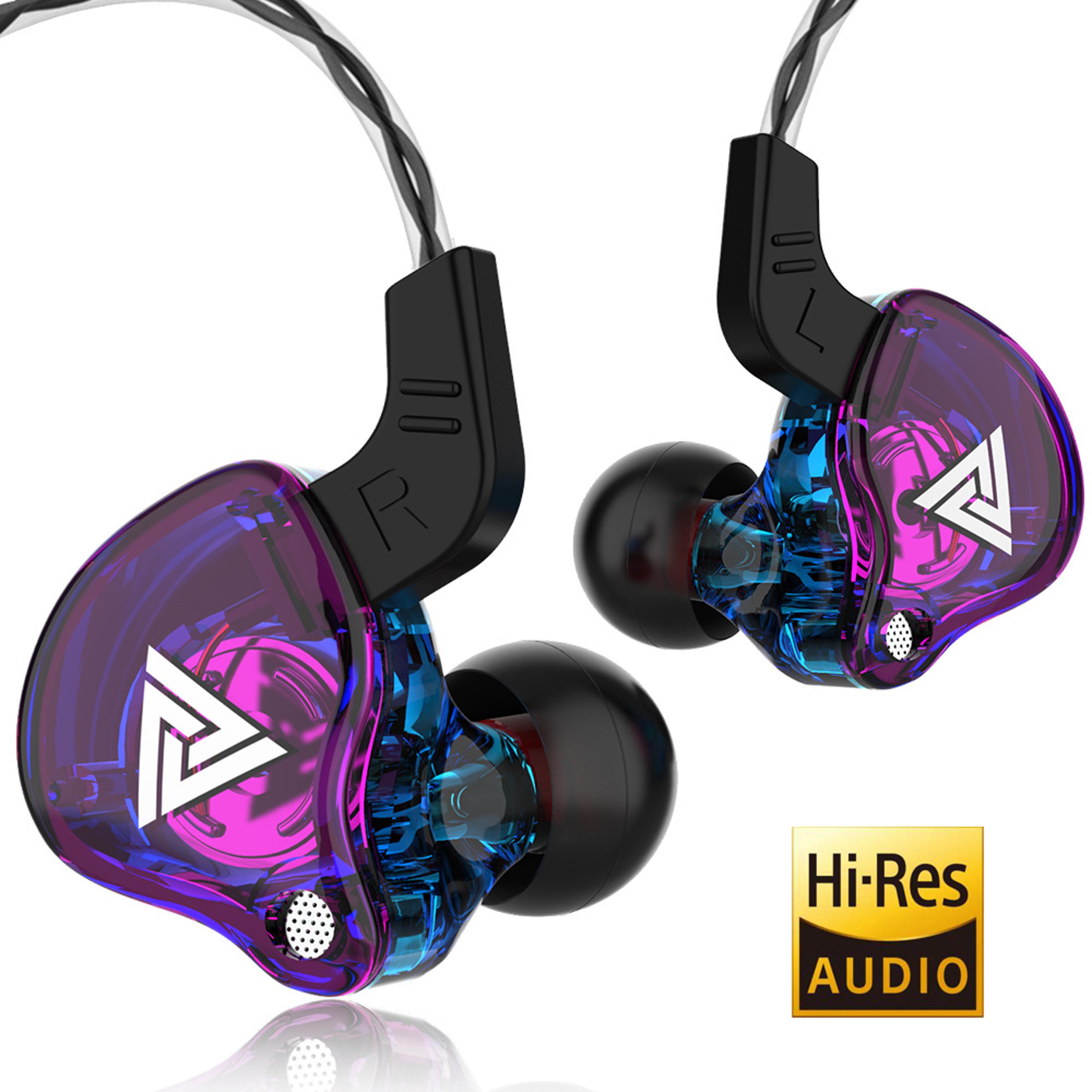 copper driver hifi wired earphones bass stereo headset with mic for sports & music lovers