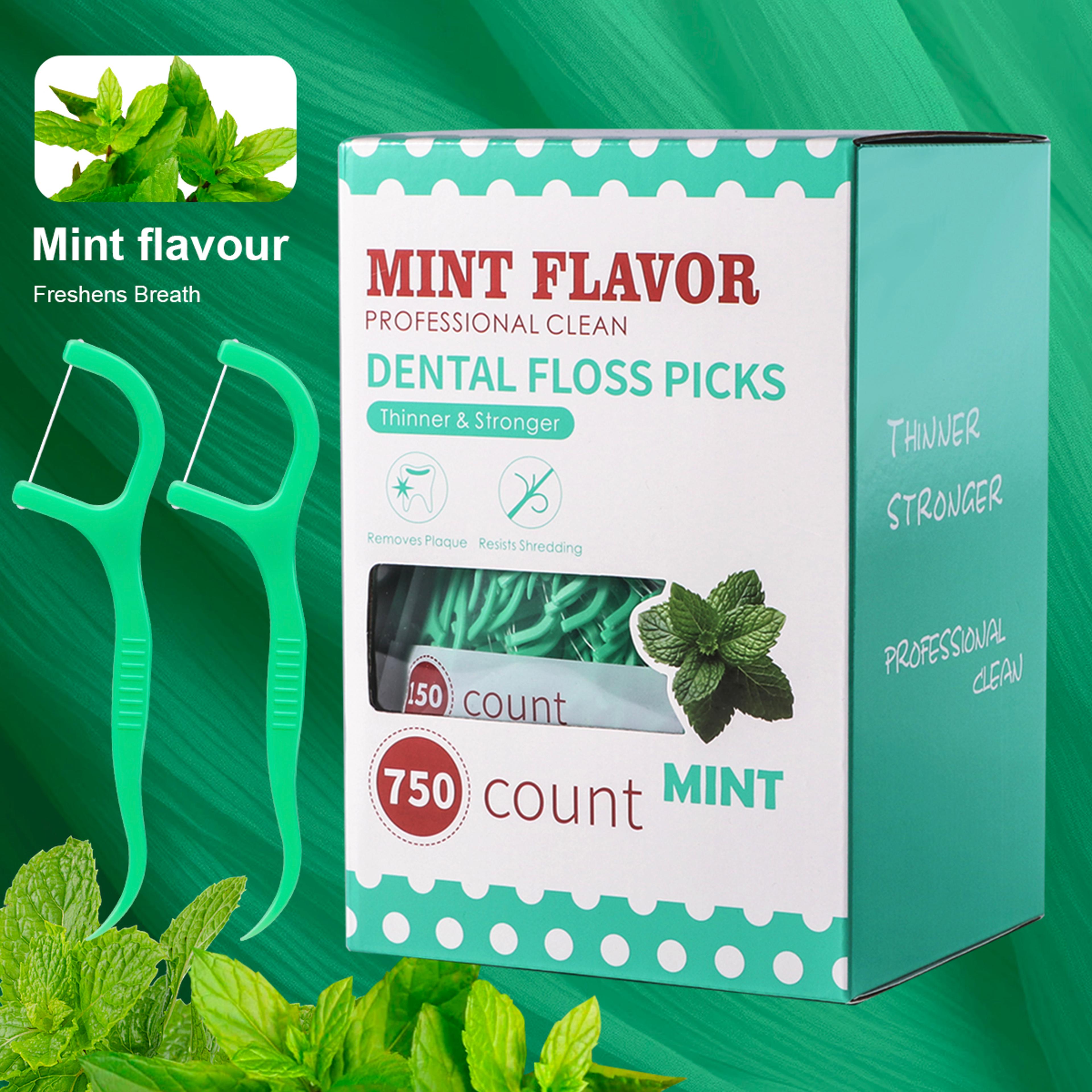 mint dental floss stick - portable, disposable oral care for deep cleaning & interdental cleaning