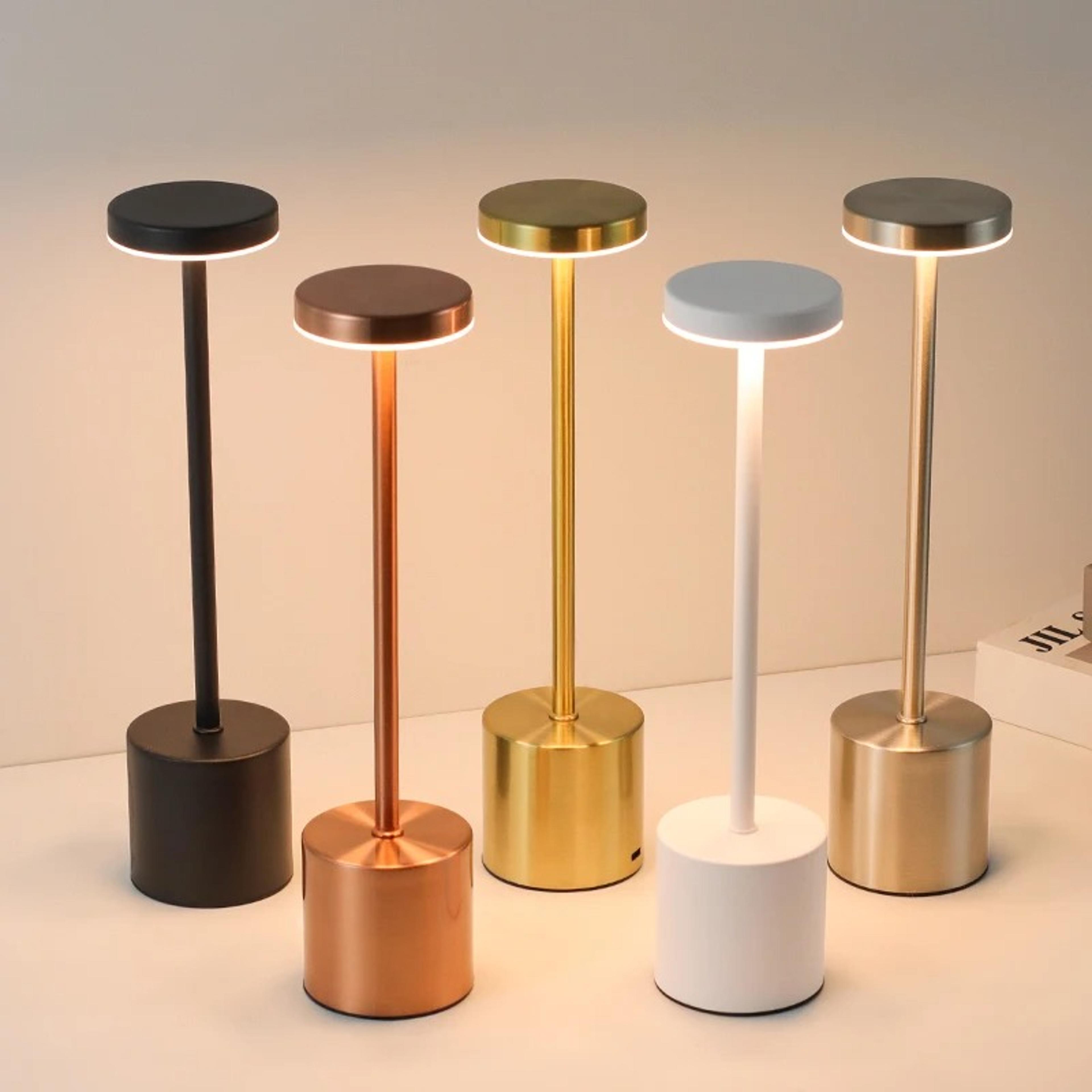 rechargeable touch sensor led desk lamp with adjustable brightness | modern ambient light bar for home & office