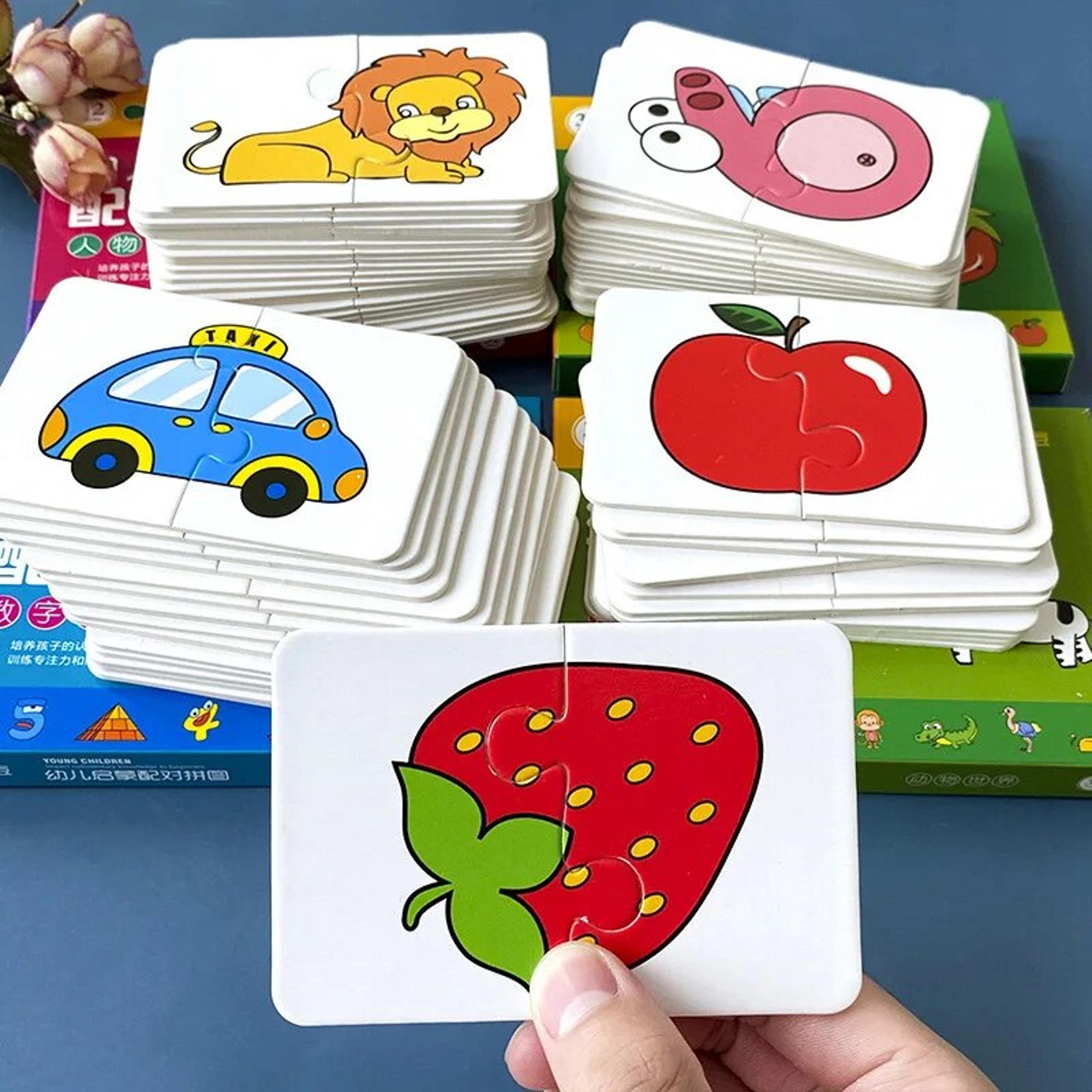 magnetic cartoon matching puzzle set early cognitive learning toy for toddlers
