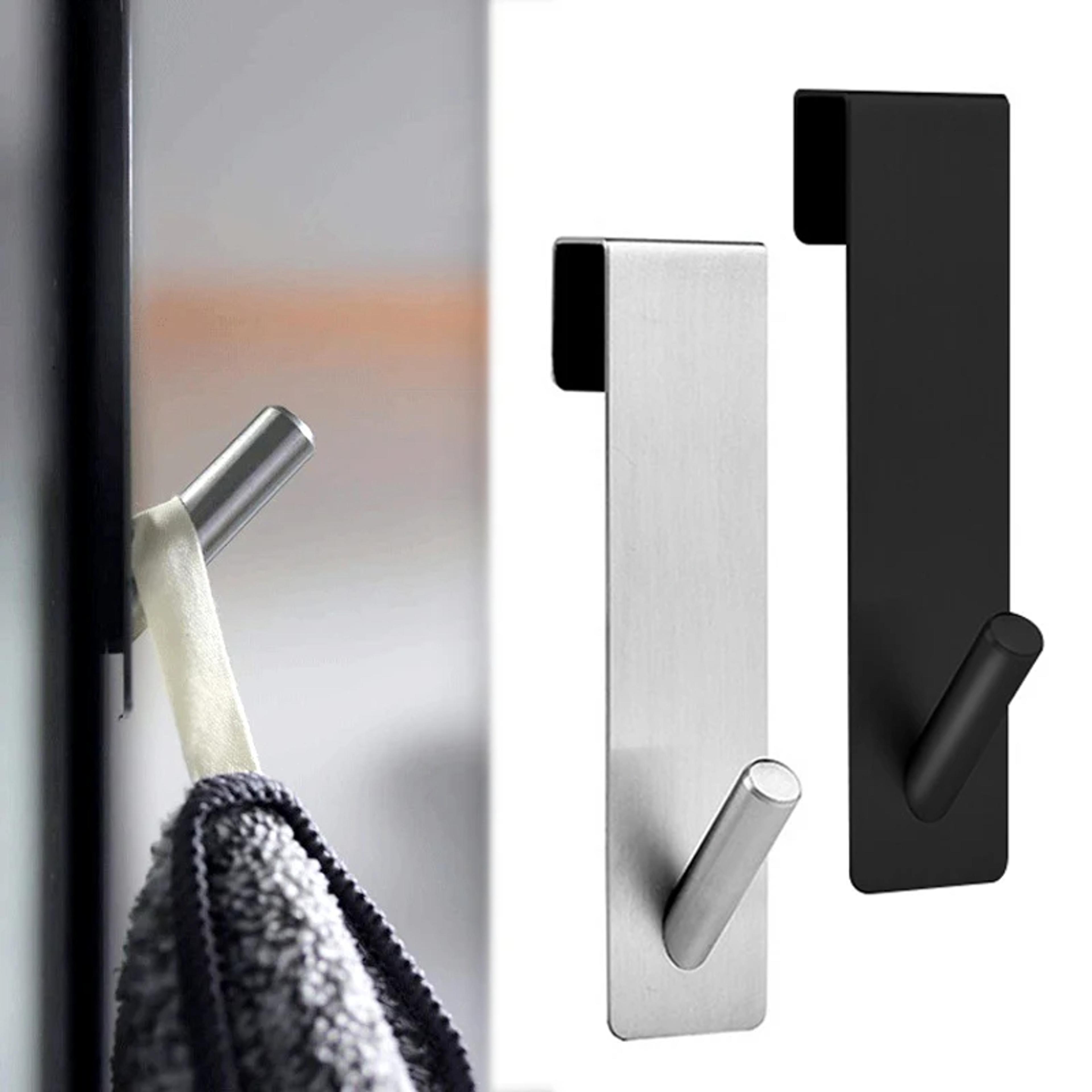 shaped stainless steel shower door hook towel & bathrobe holder for glass doors