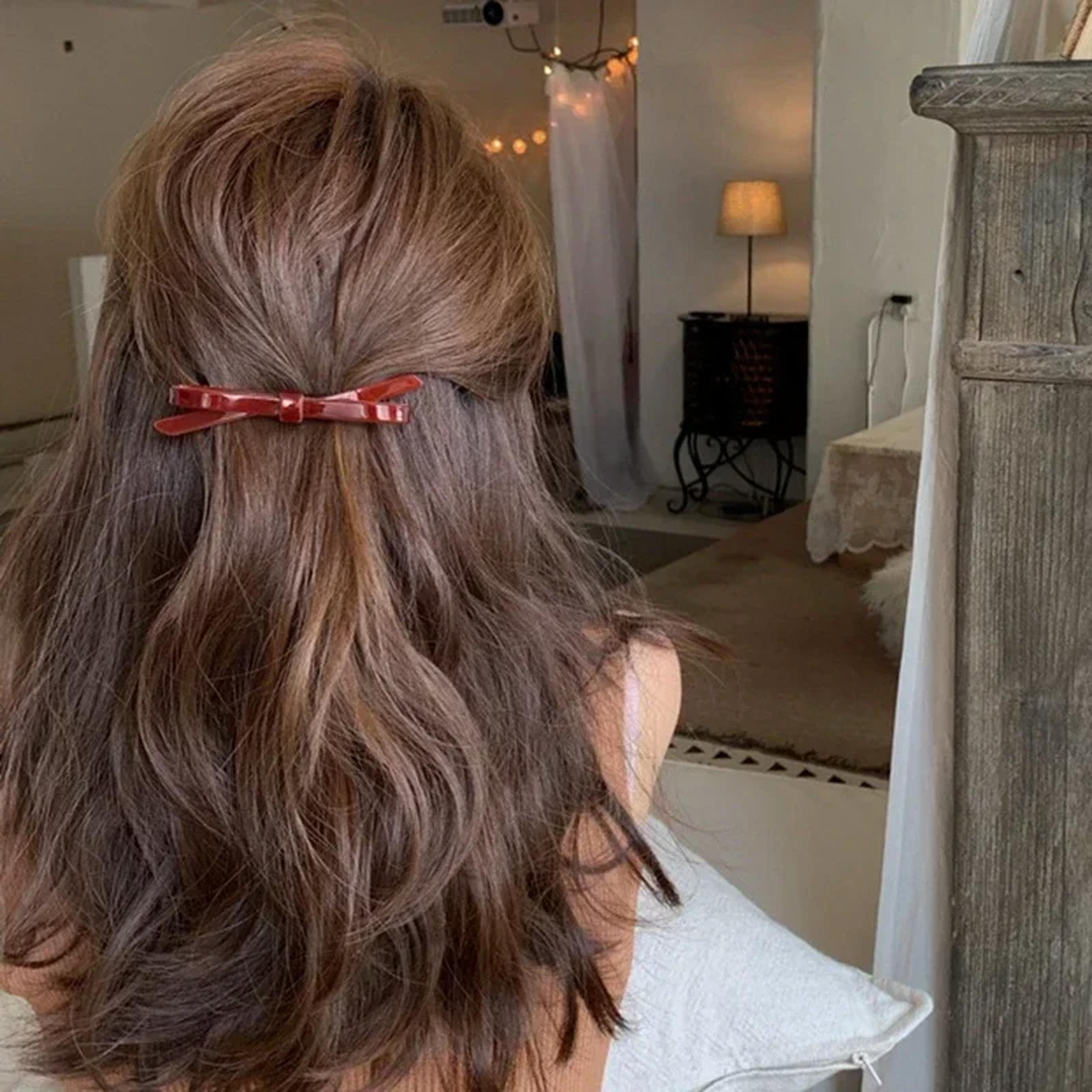 korean hairpin headdress clip for girls, influencer style bow head clip, perfect for banged hairstyles and side clips