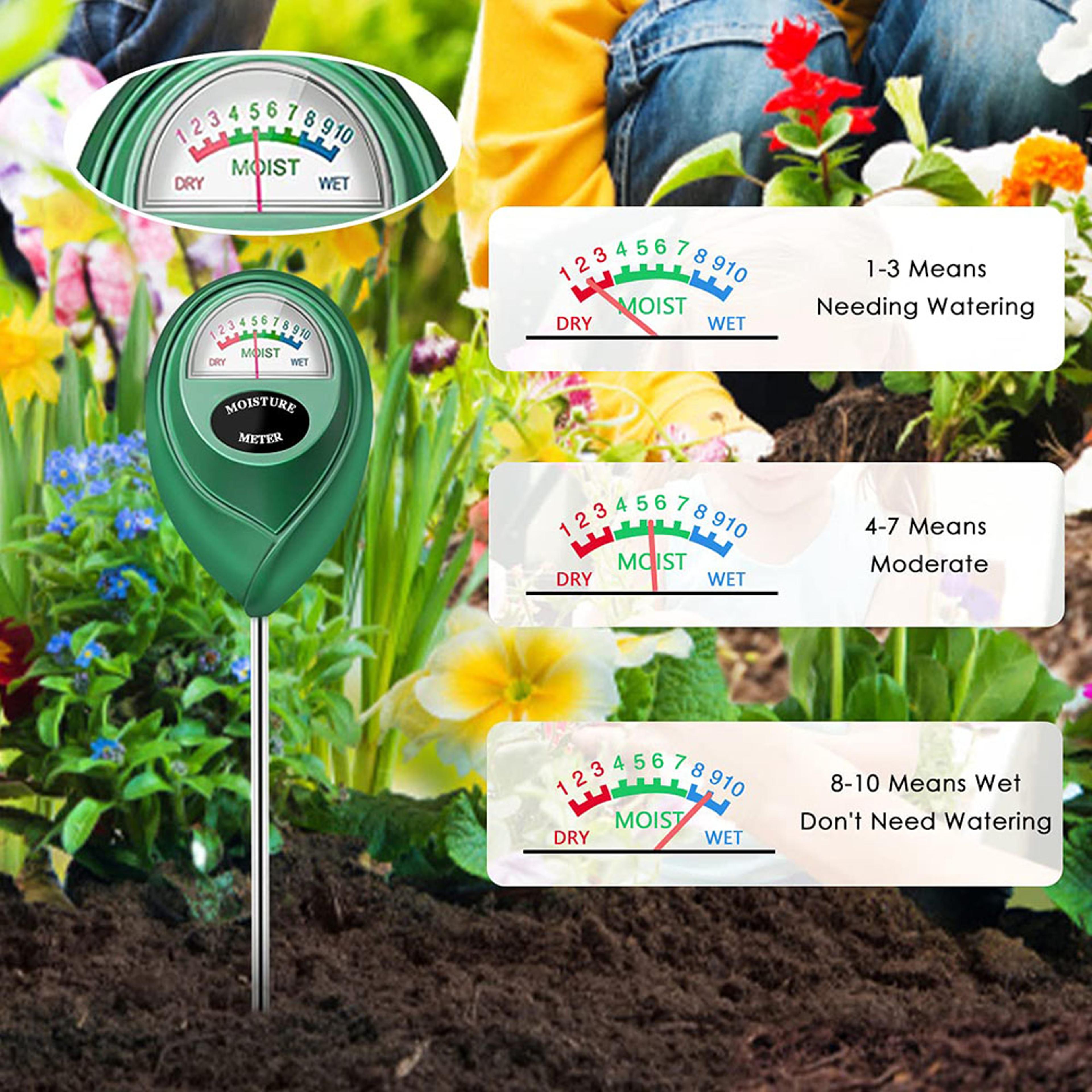 soil moisture meter for house plants and lawn no batteries required, easy-to-use hygrometer sensor for gardening