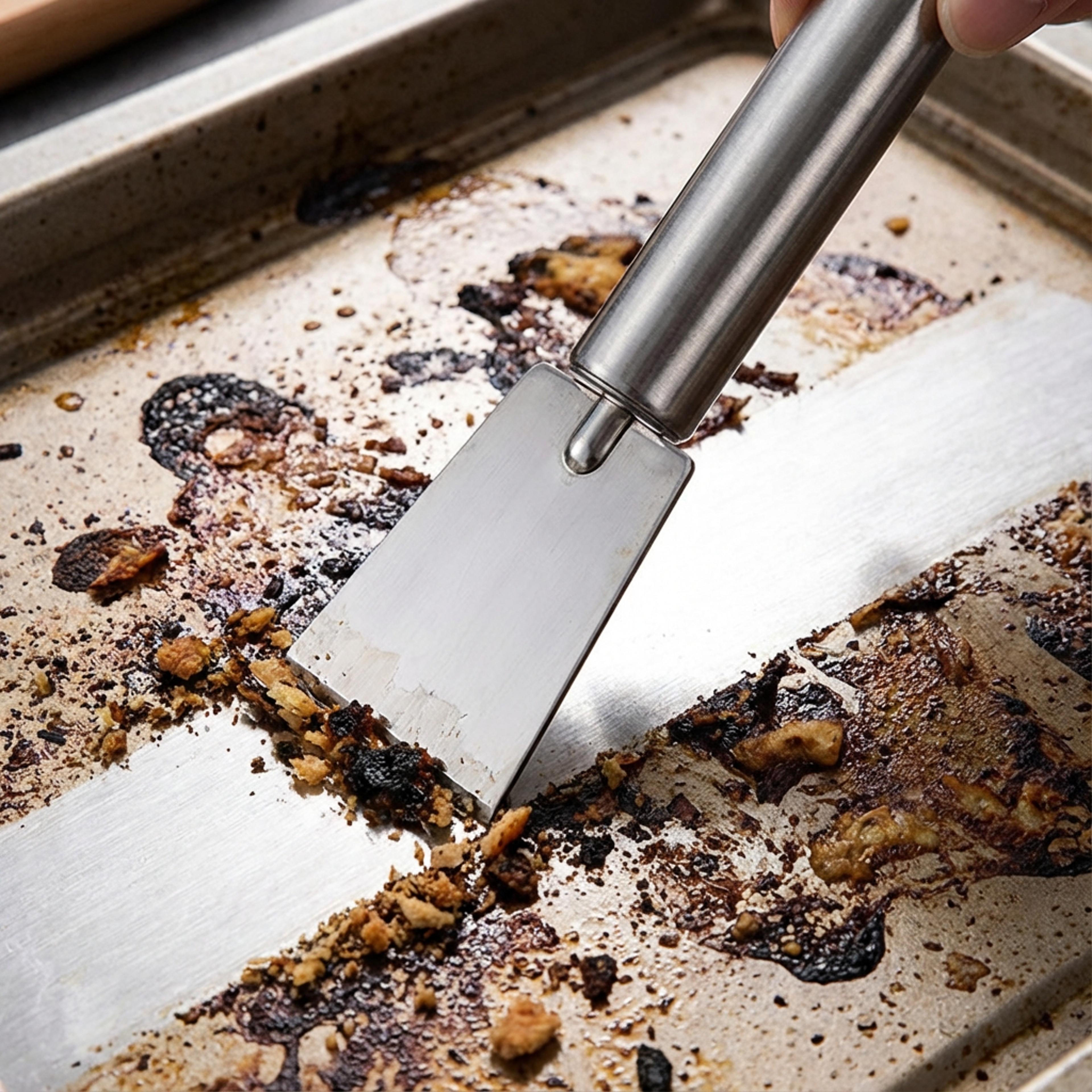 stainless steel kitchen scraper effortless stain removal & no clogging