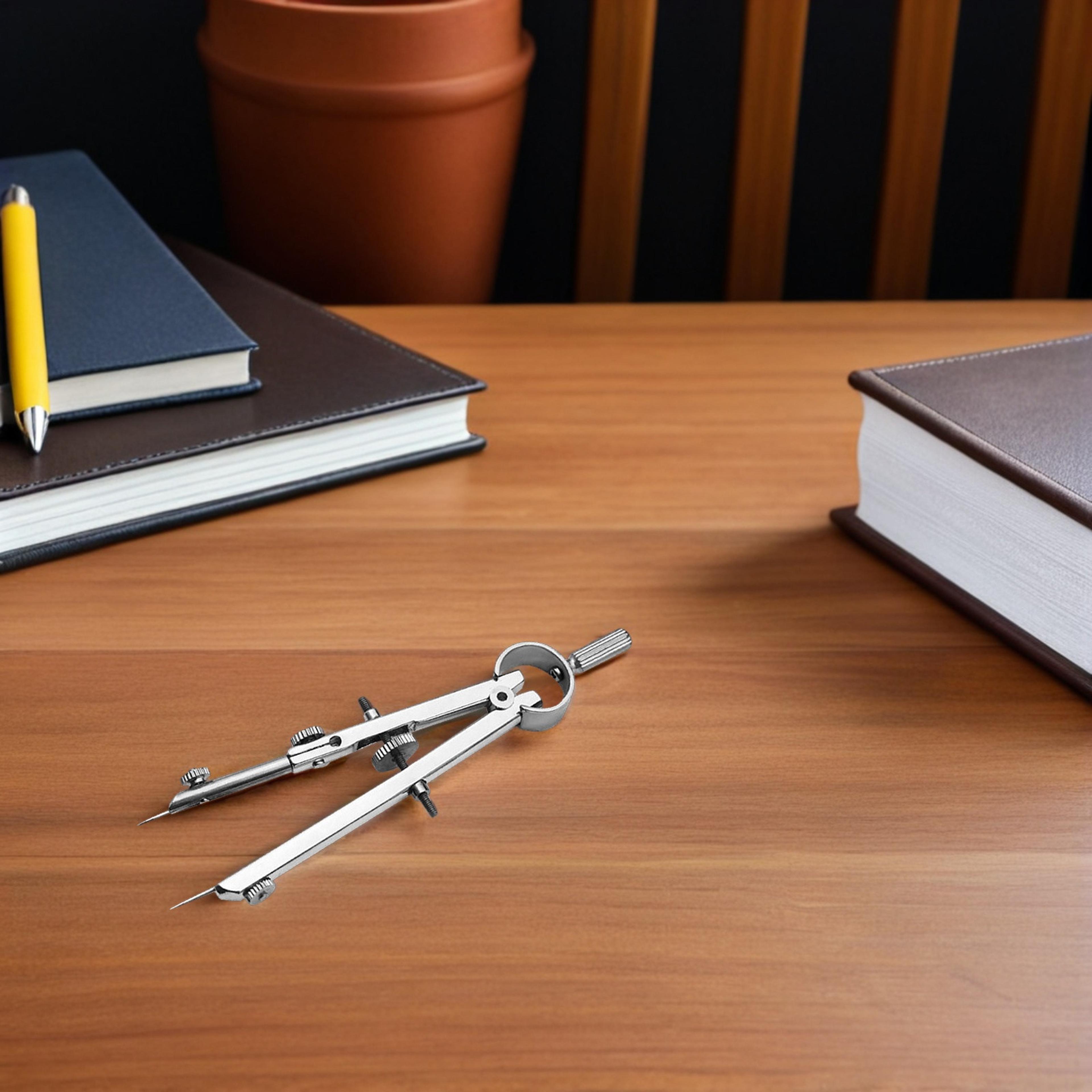 metal spring compass portable and compact drawing tool for school, office, and drafting