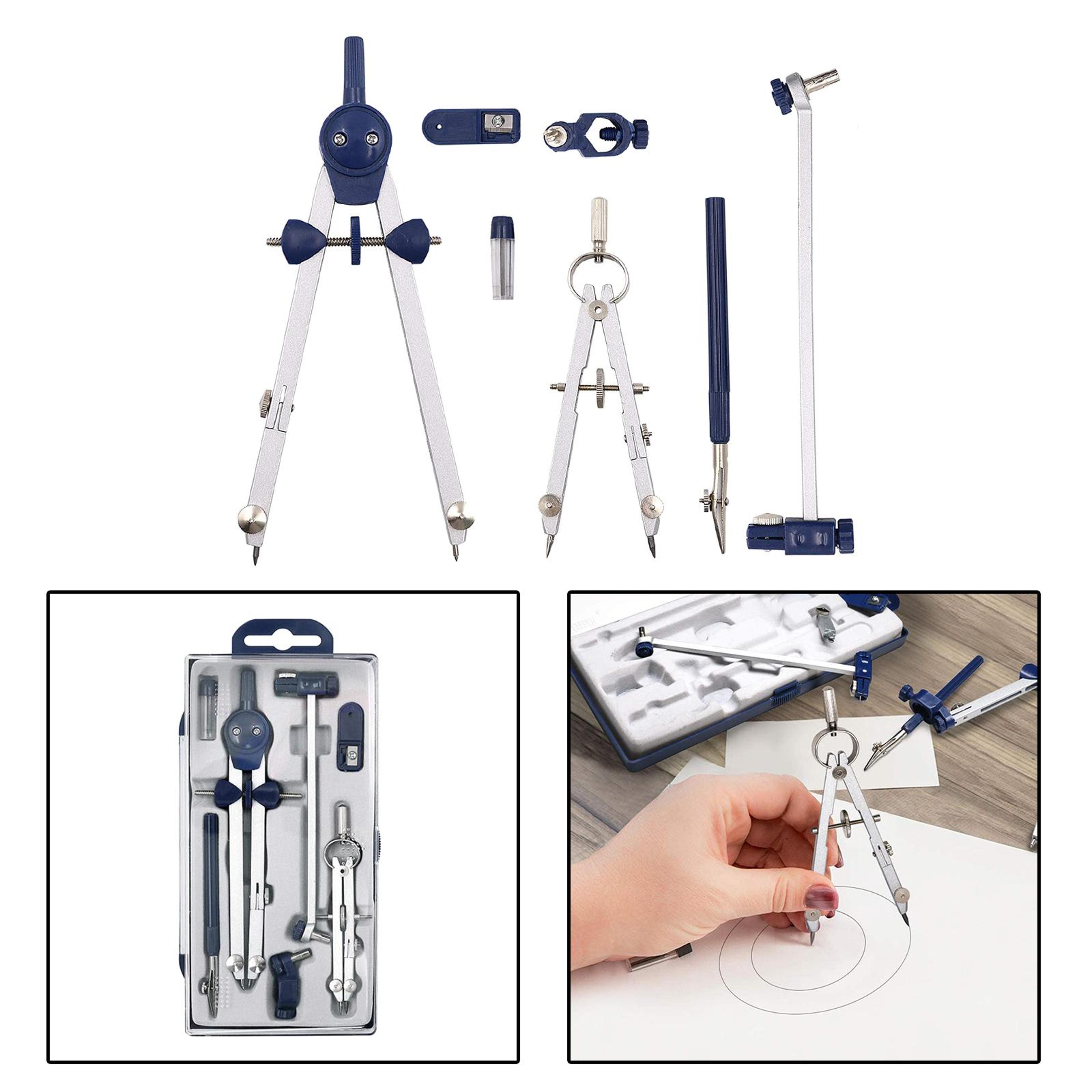 precision geometry tool kit professional circle drawing tool & drafting kit for engineers with storage box