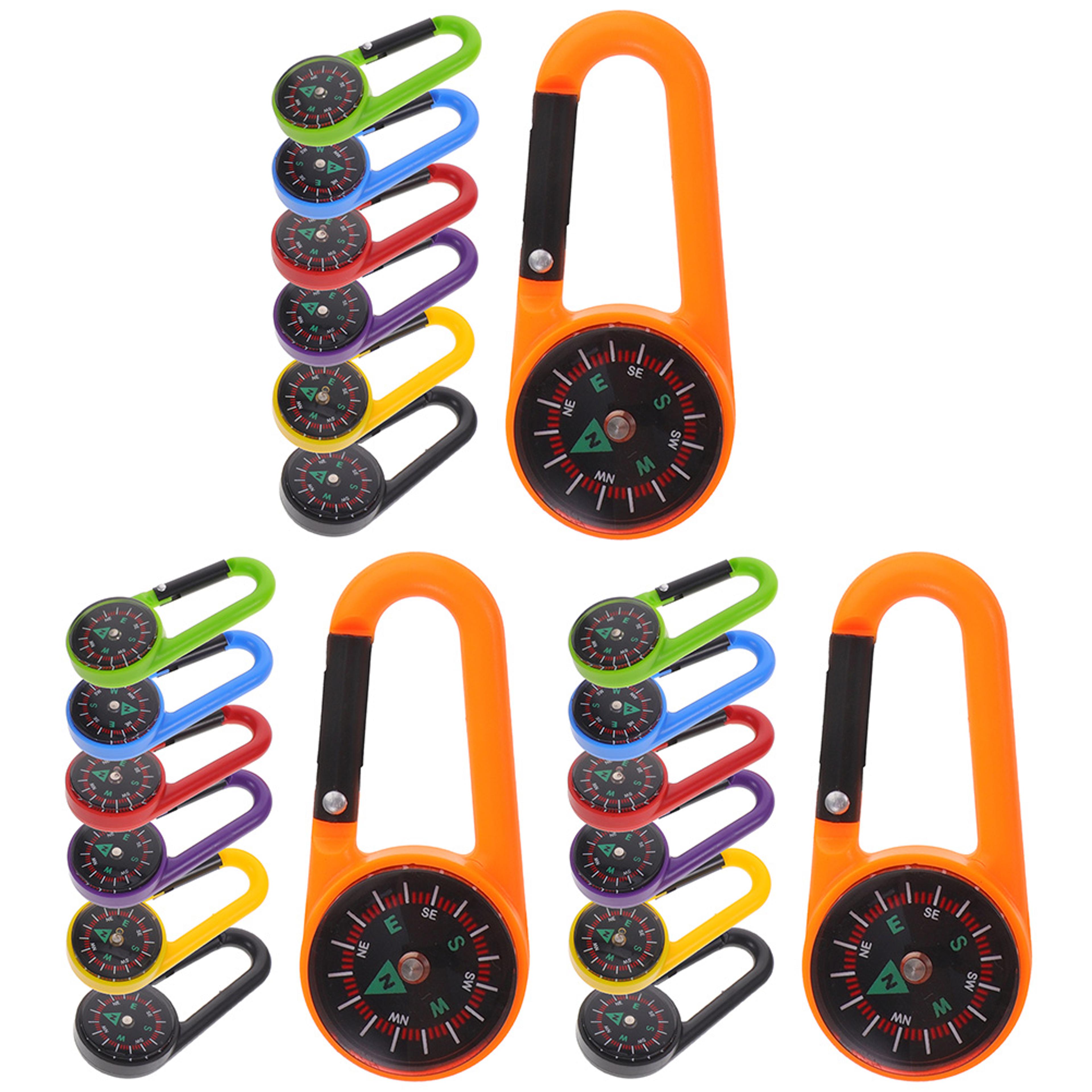 quick clip compass keychain carabiner essential adventure tool for camping, hiking & navigation