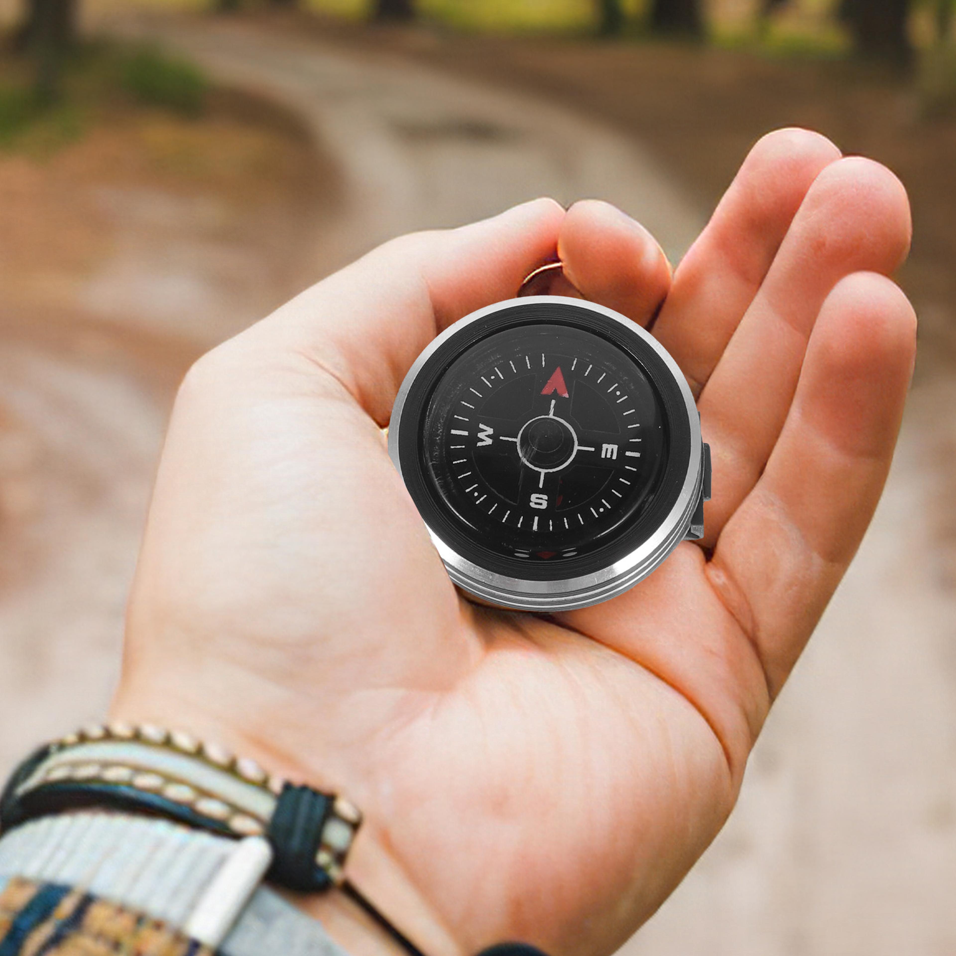 portable professional camping compass small, multifunctional metal compass for navigation & hiking