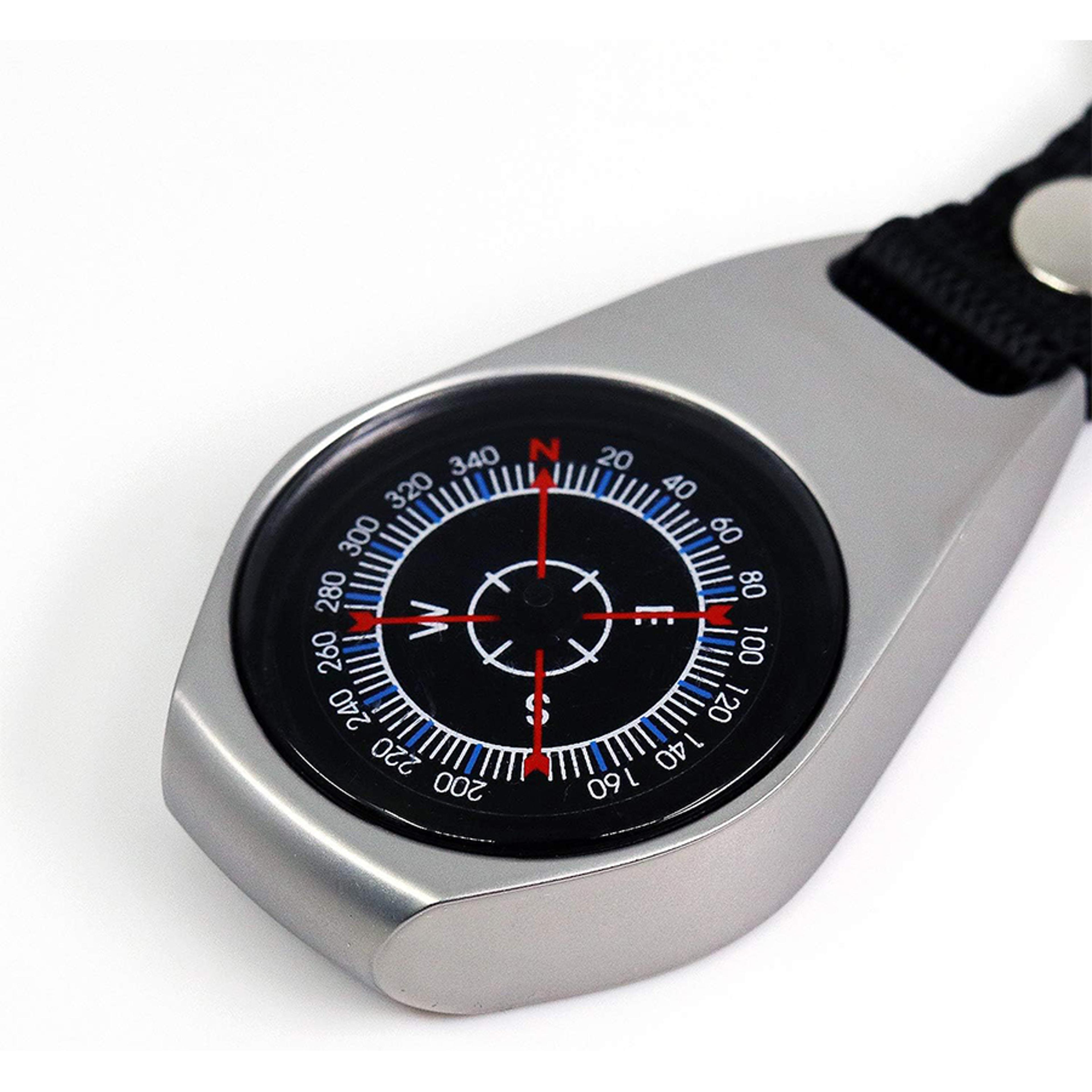 military grade zinc alloy compass - waterproof & shockproof keychain for outdoor navigation, hiking, camping & driving