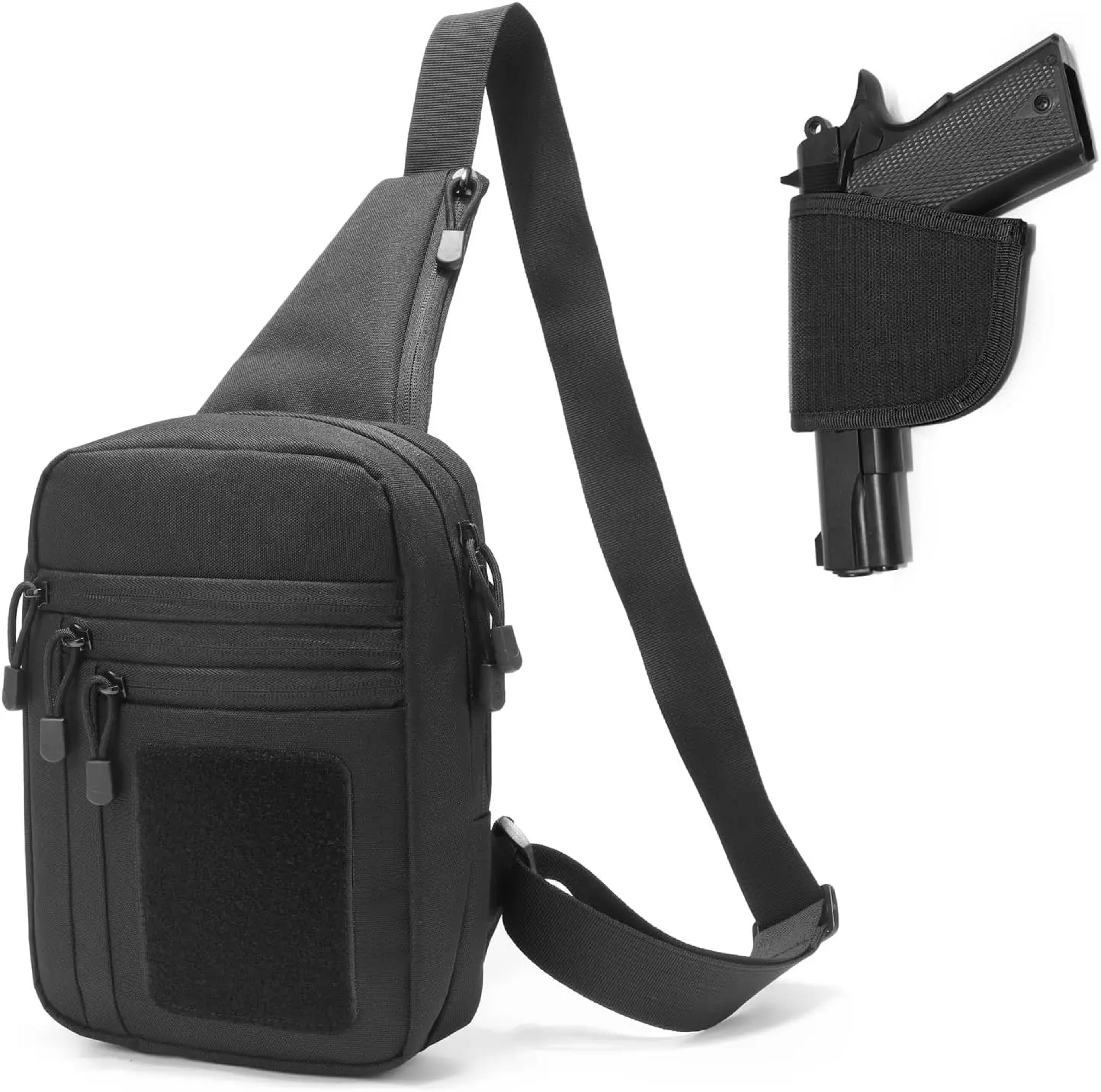 tactical concealed carry sling bag waterproof chest pack