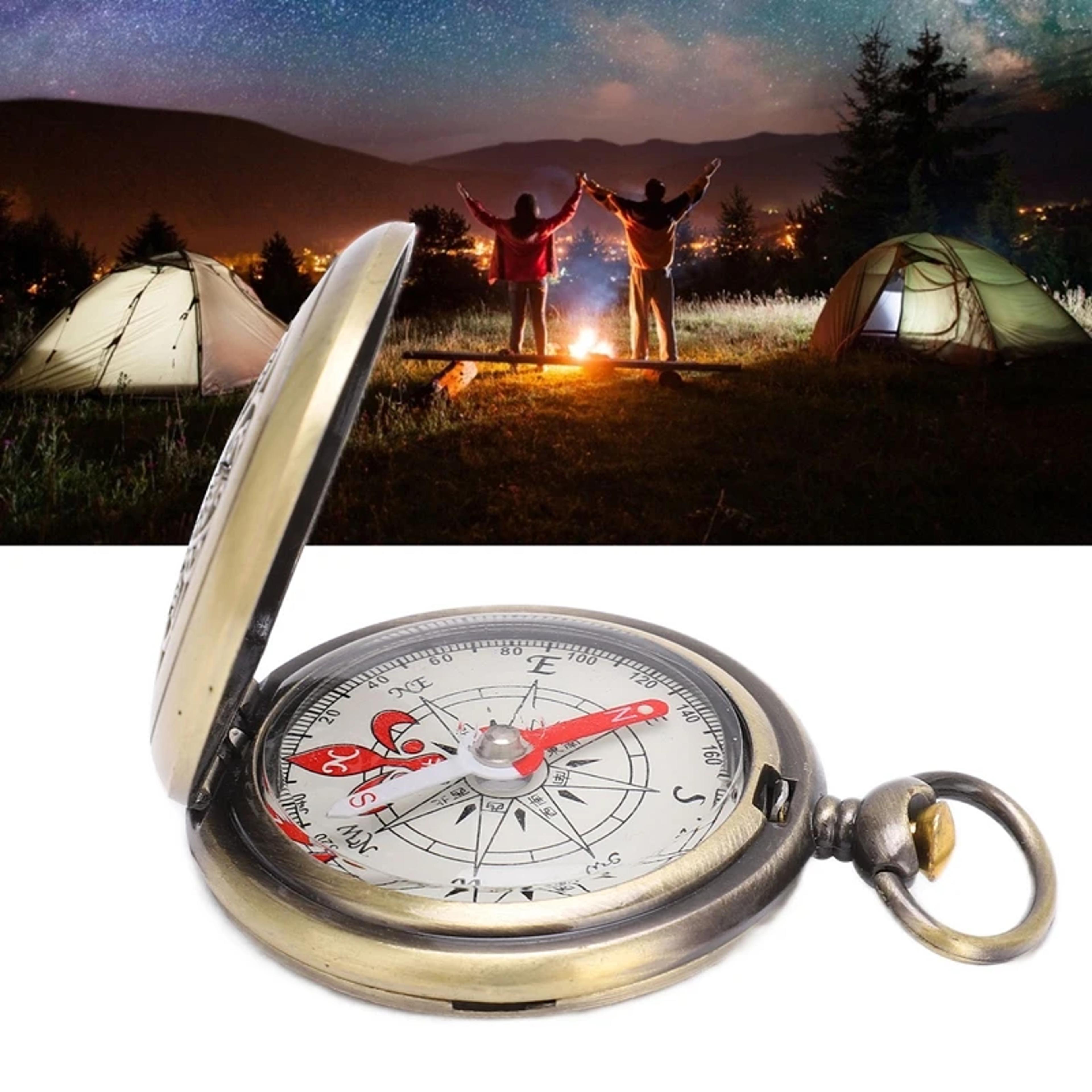 portable brass gold marine compass waterproof navigation tool for camping & hiking adventures