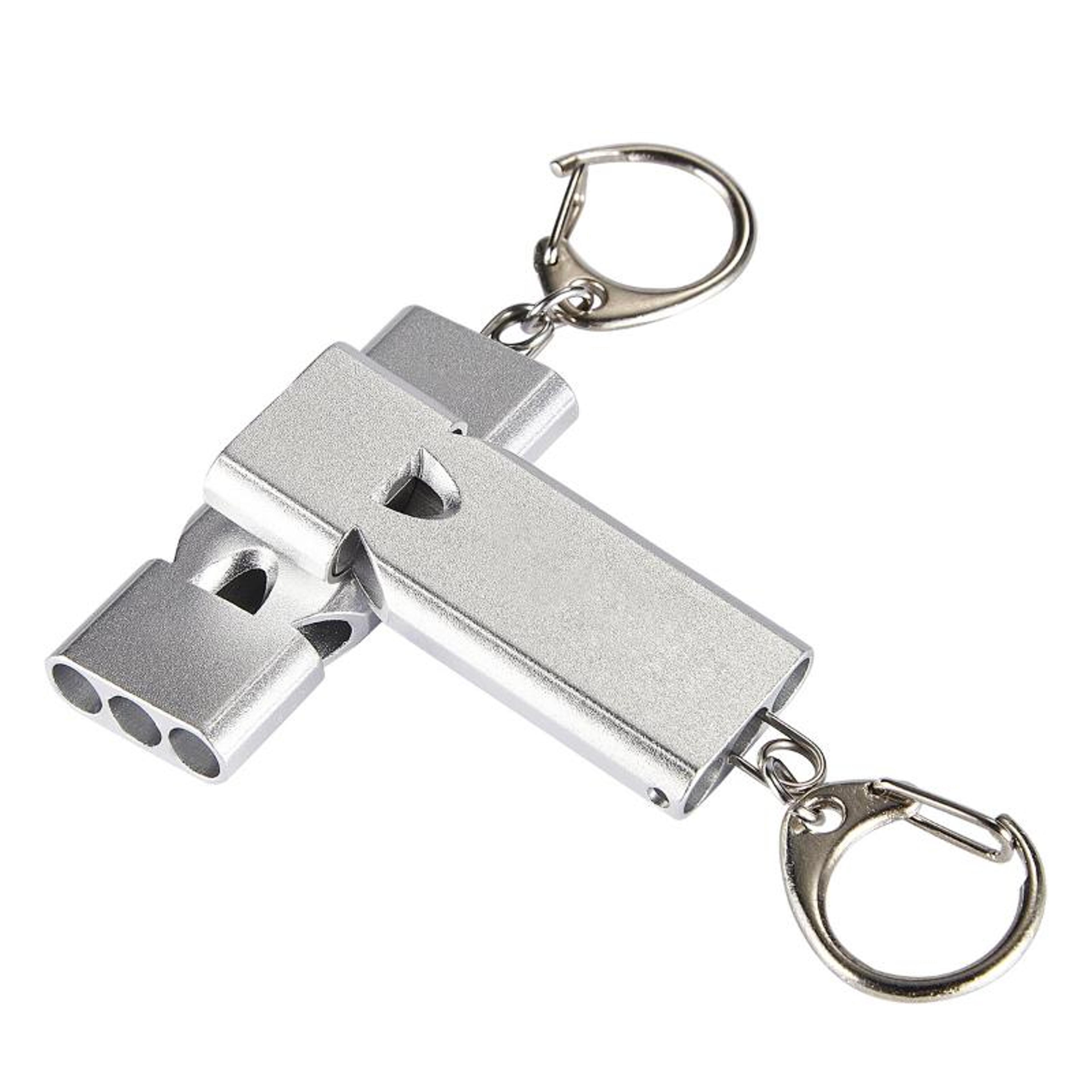 flat aluminum alloy survival whistle tube outdoor edc tool for emergency situations