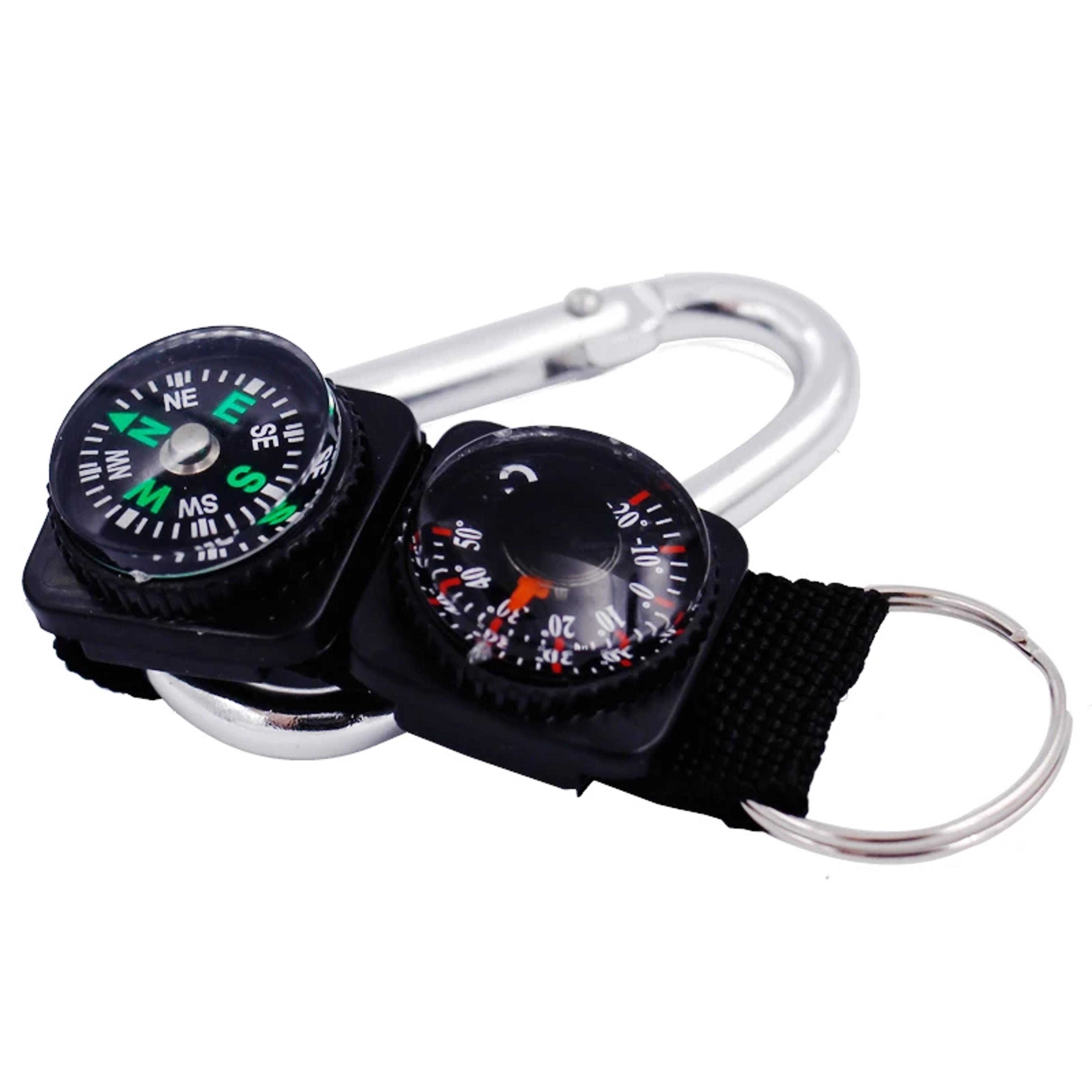 survival keychain compass with thermometer essential outdoor tool for camping & hiking
