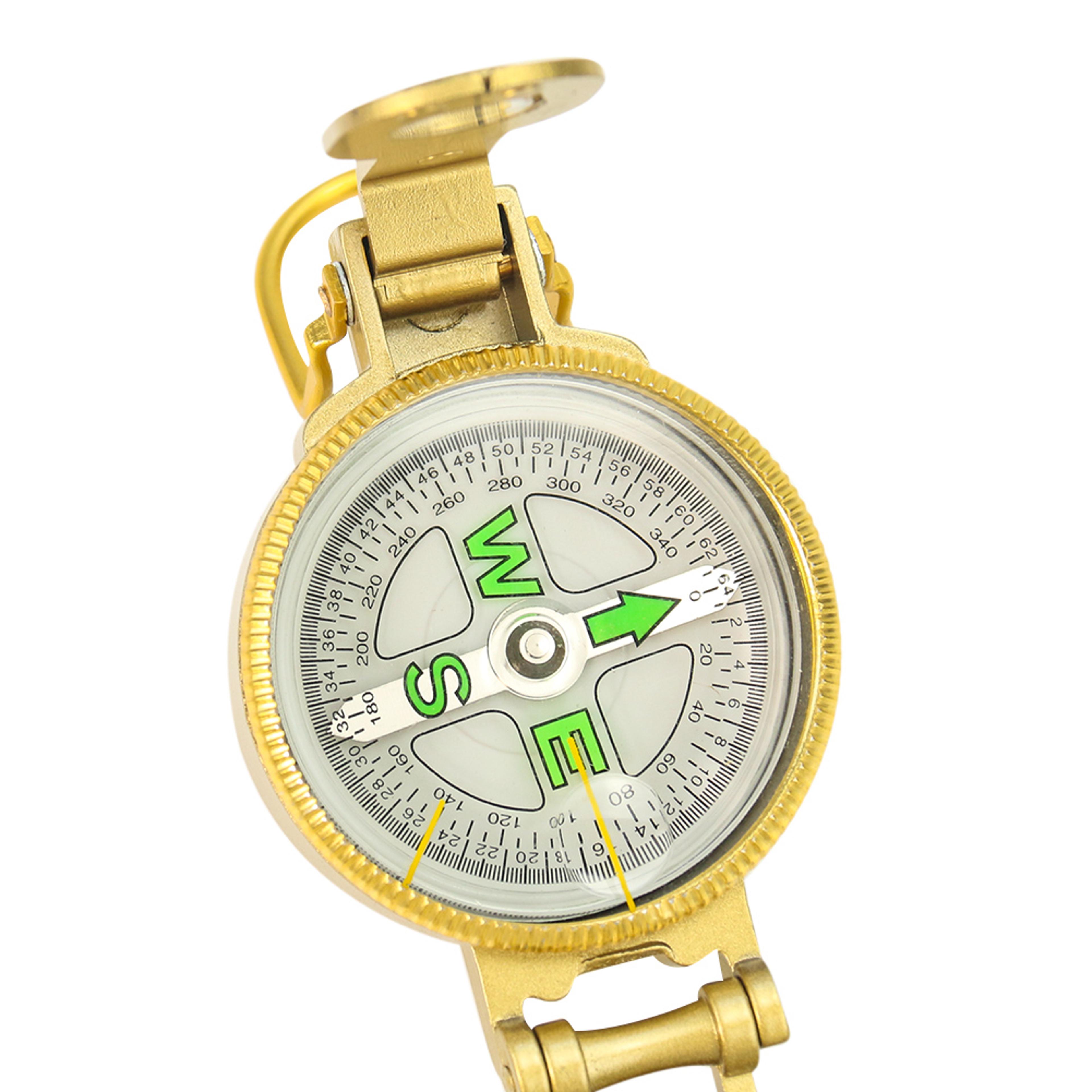 portable brass survival compass waterproof luminous precision navigation tool