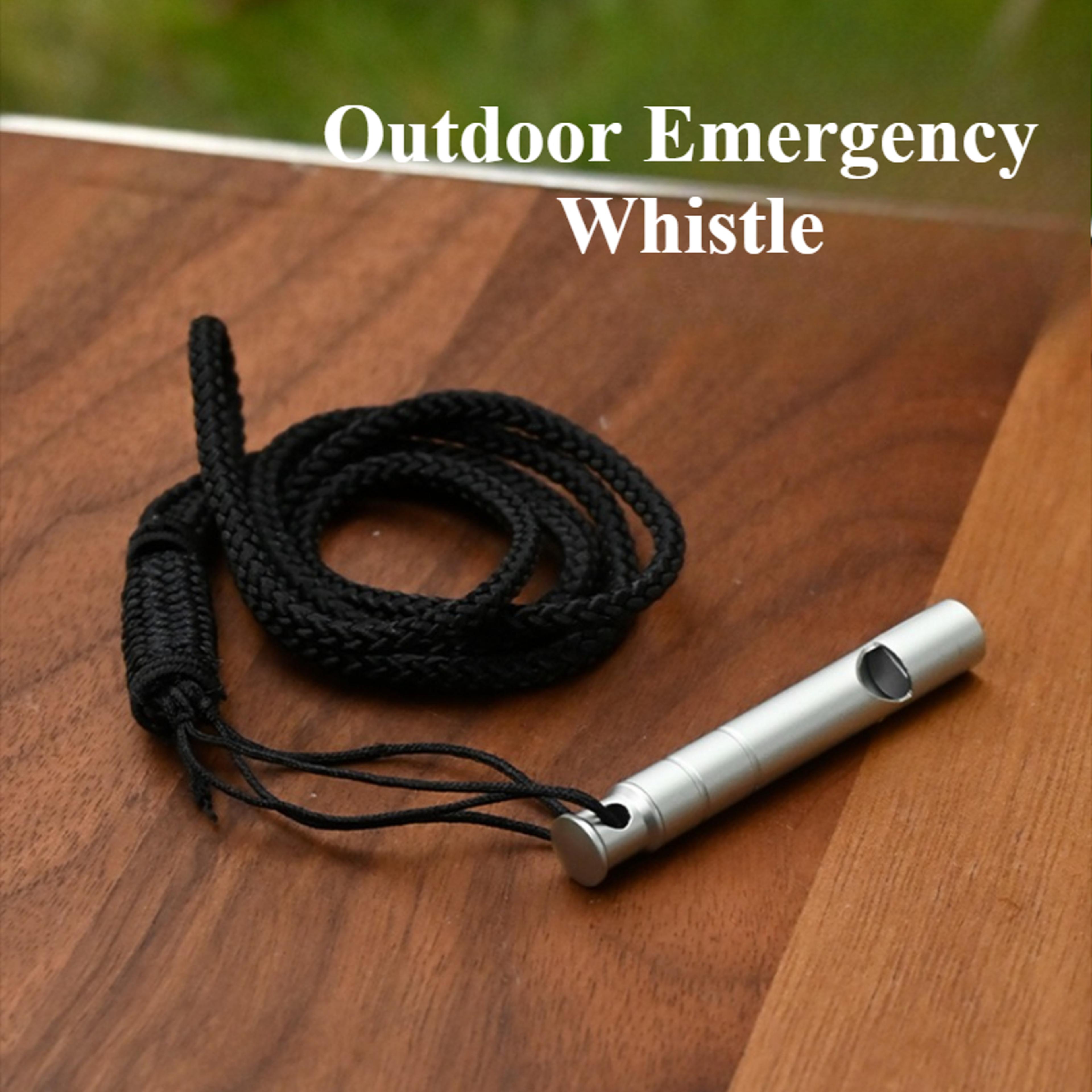 loud outdoor emergency whistle necklace survival safety edc hiking camping gear