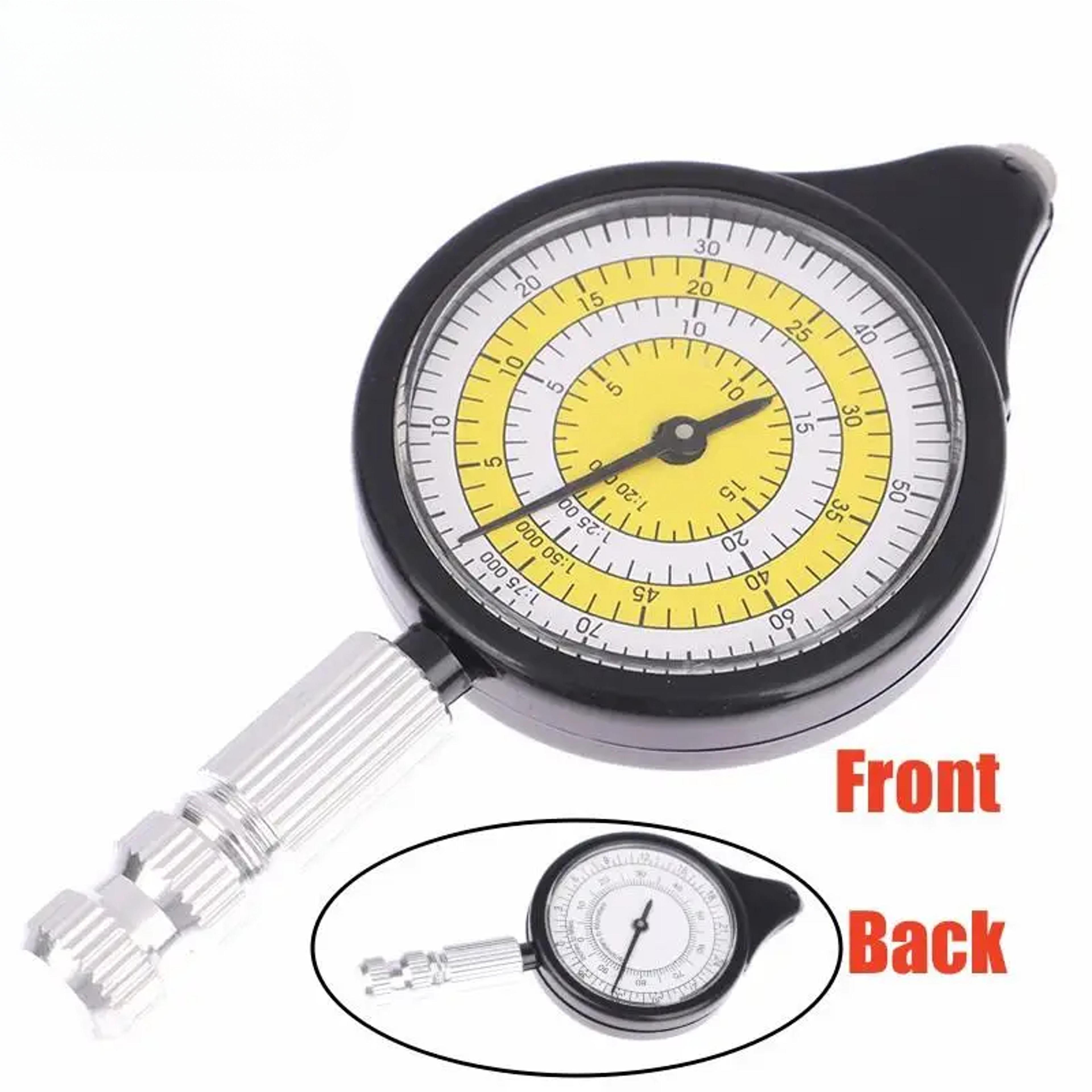 portable map measuring tool curvimeter odometer with compass for outdoor navigation and hiking