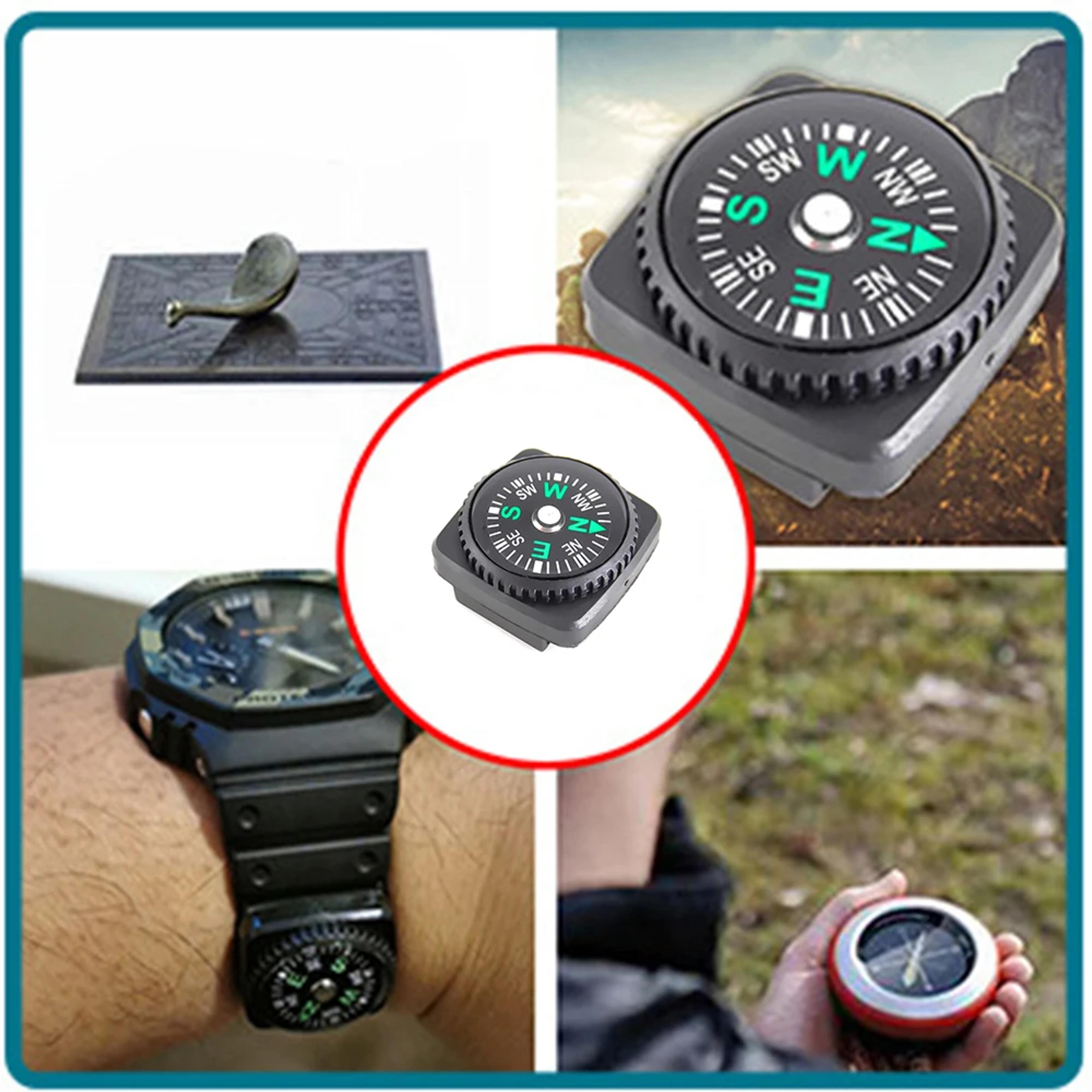 mini wrist compass survival bracelet portable outdoor navigation tool for hiking camping travel
