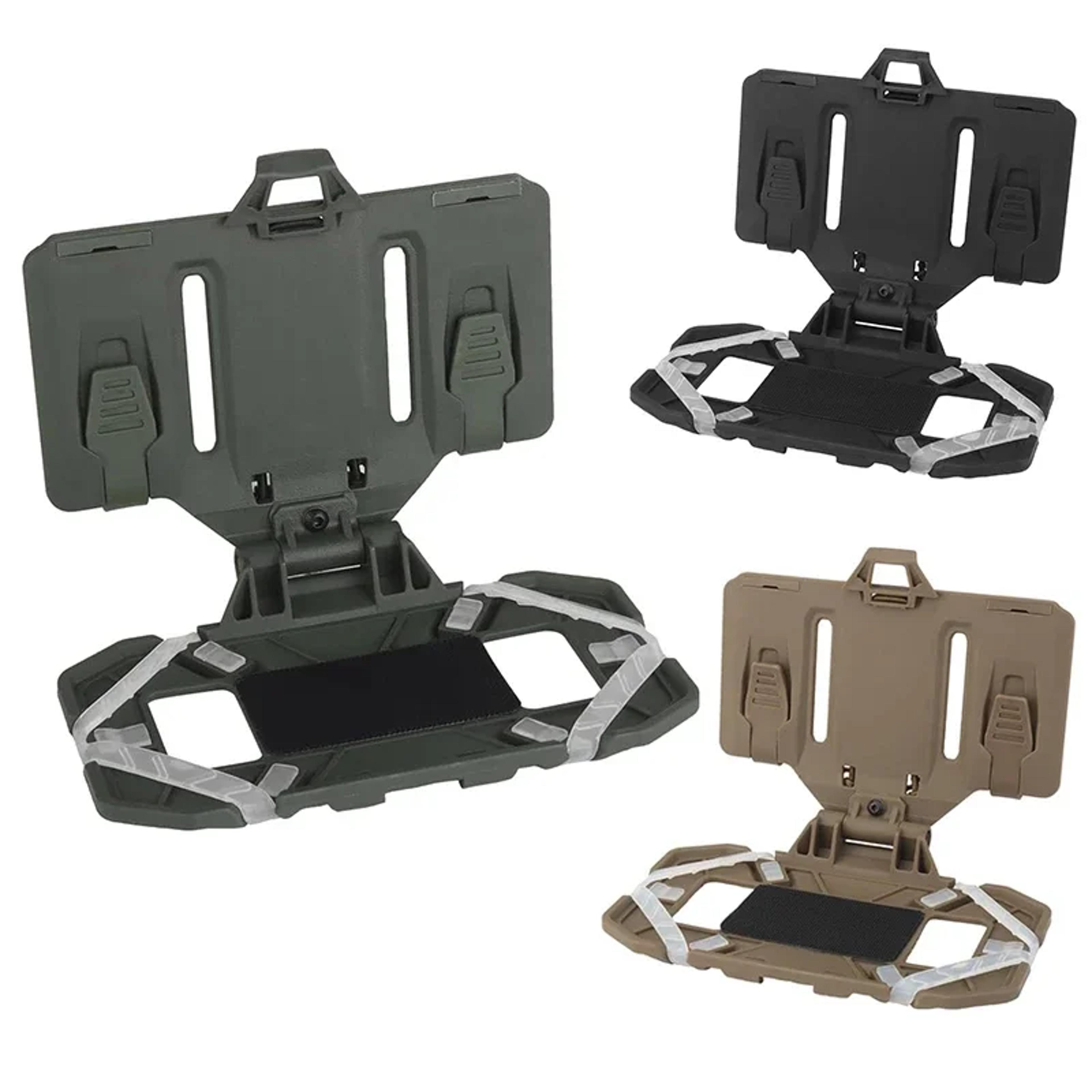 tactical molle chest phone holder with foldable navigation board for hunting and outdoor gear