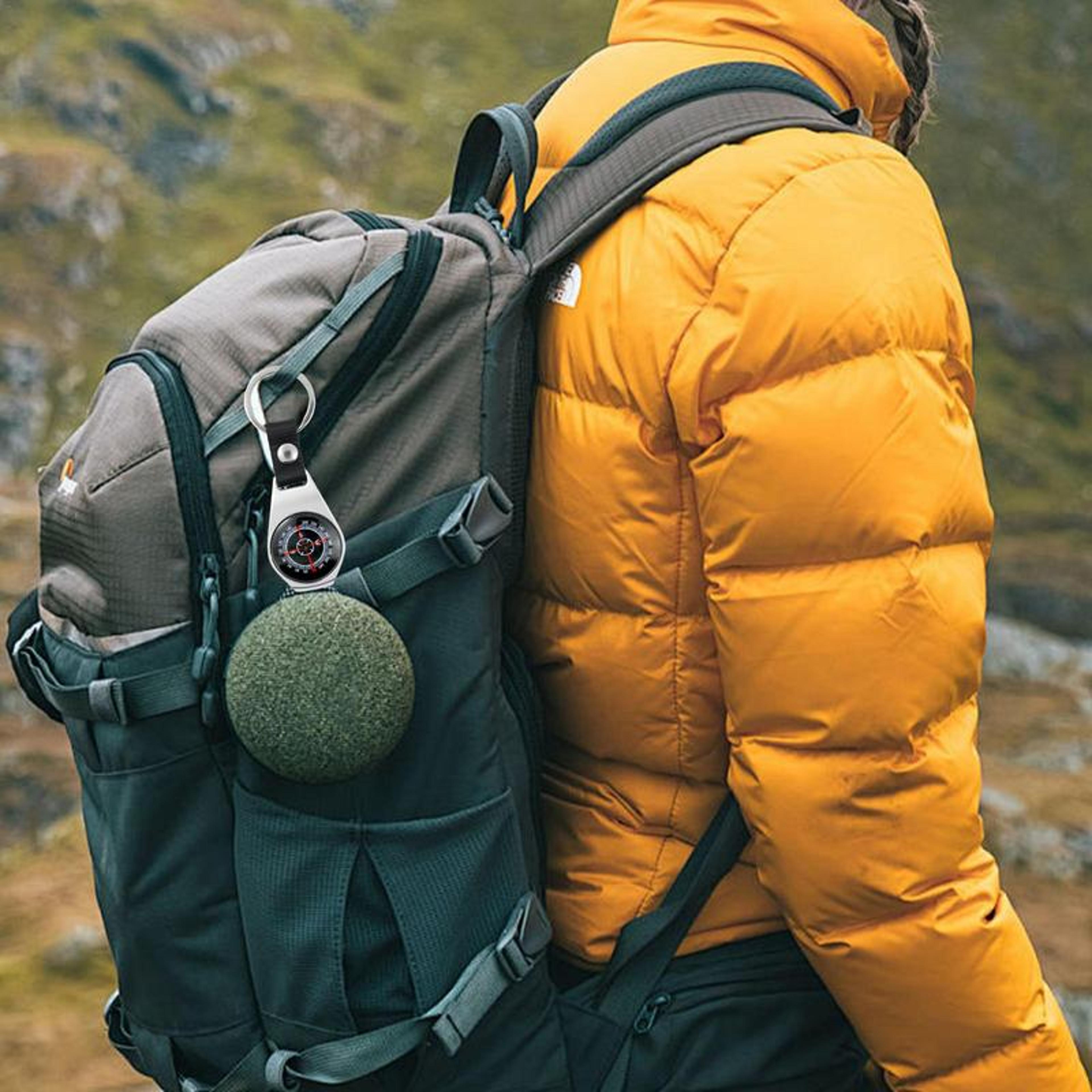 compact pocket compass keychain for hiking and camping navigation
