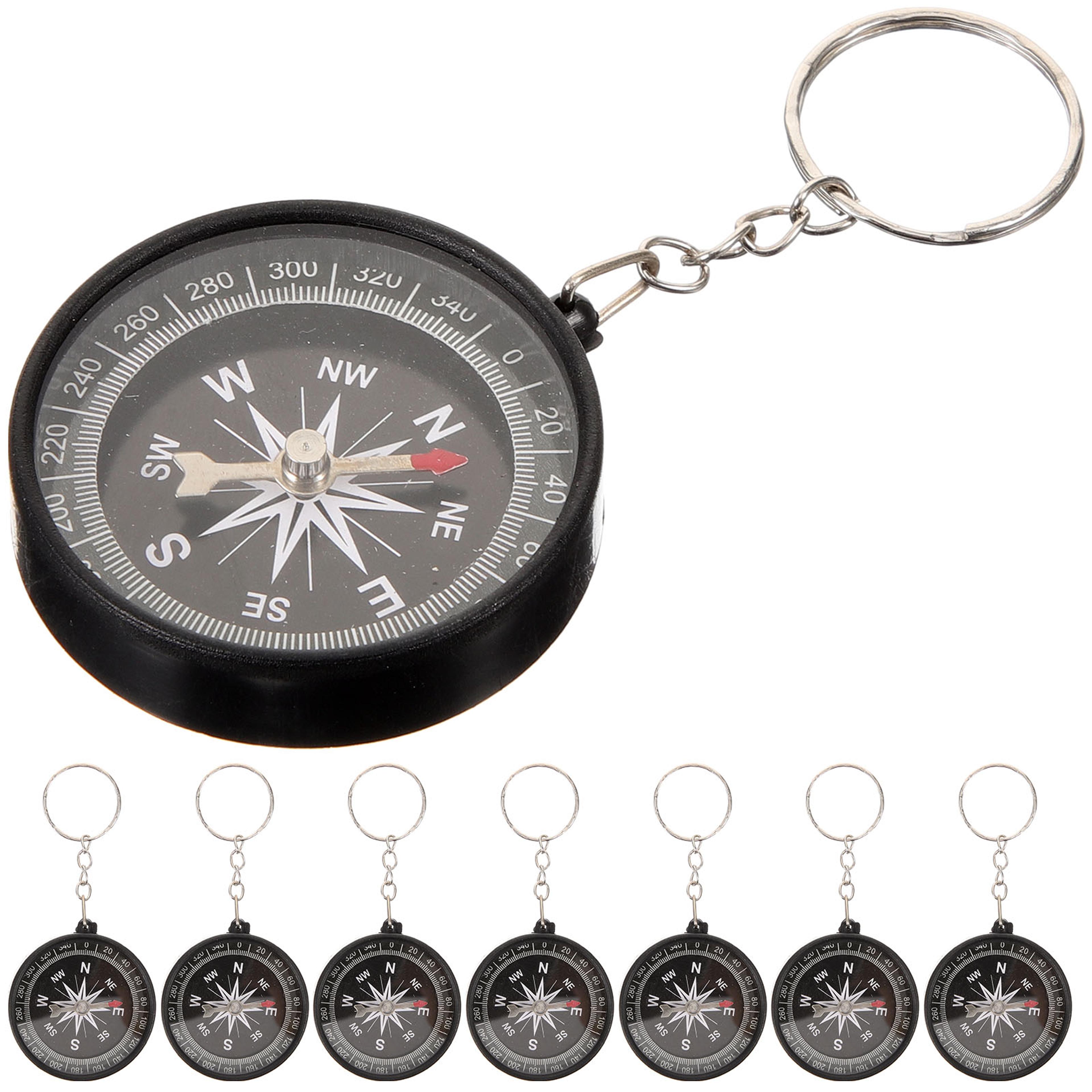 mini outdoor compass keychain portable survival key ring for hiking camping navigation
