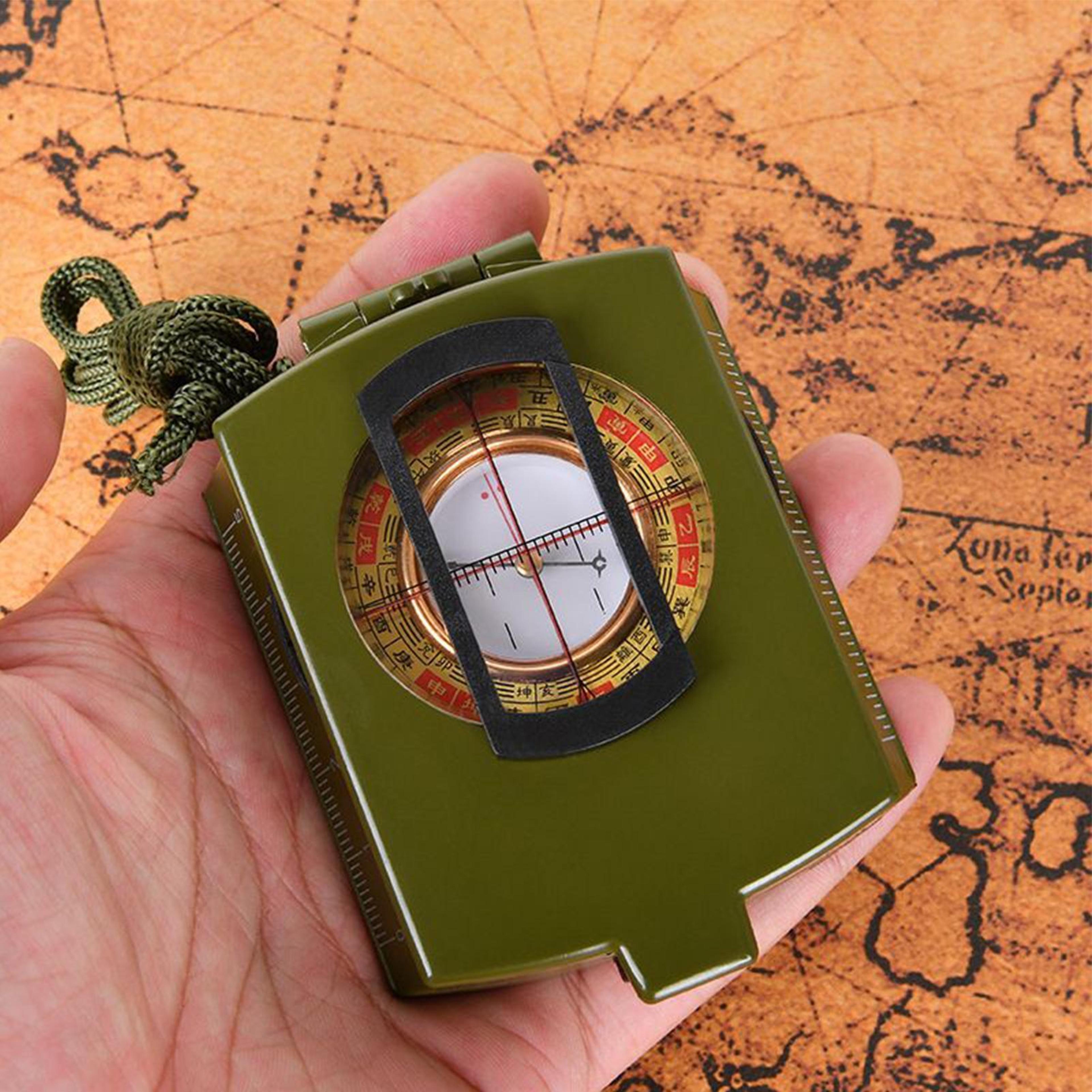 waterproof camping compass with lanyard pouch precision outdoor navigation tool for hiking survival gear
