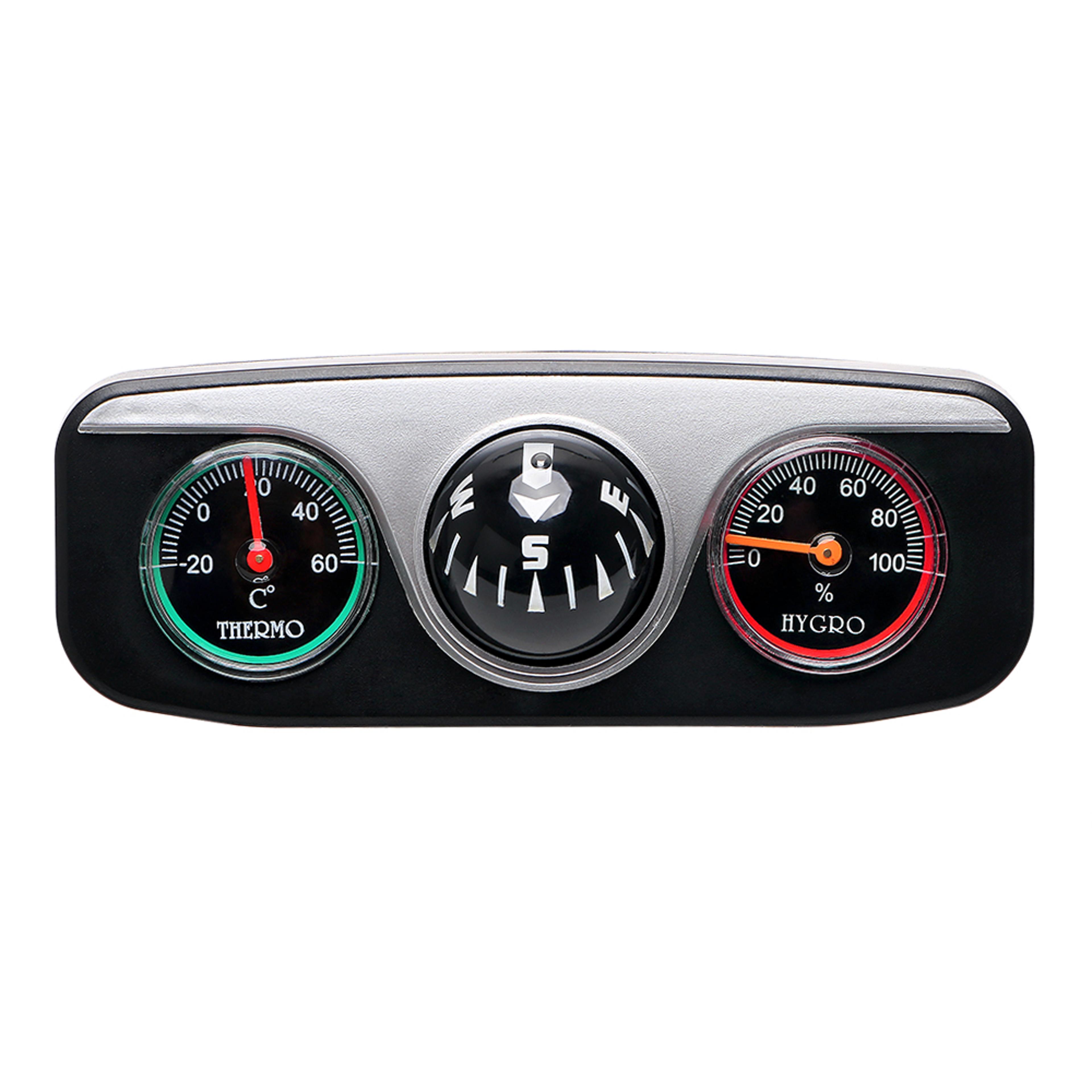 multi-function car compass thermometer hygrometer dashboard navigation decor