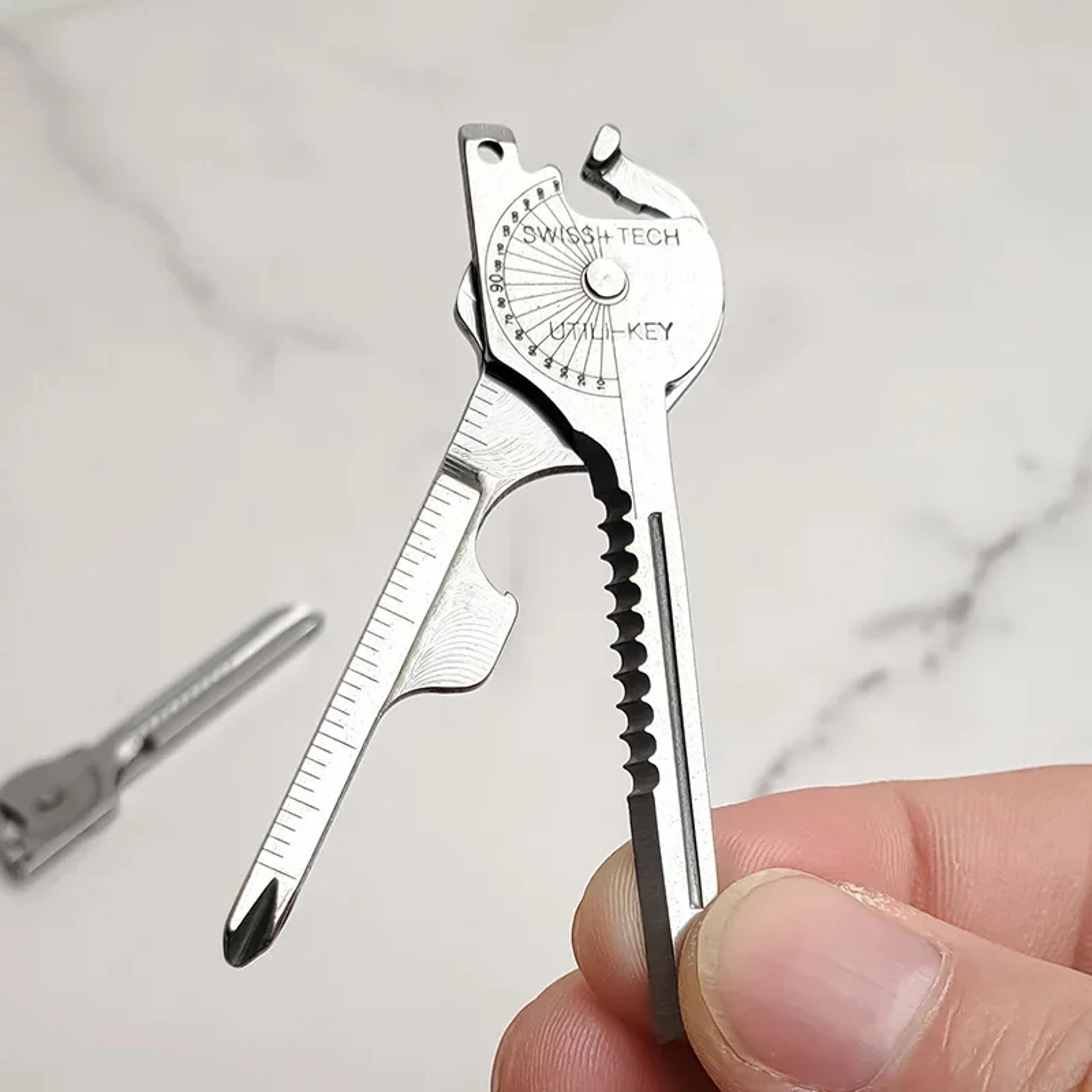 compact multi tool keychain portable edc survival gadget with screwdriver bottle opener
