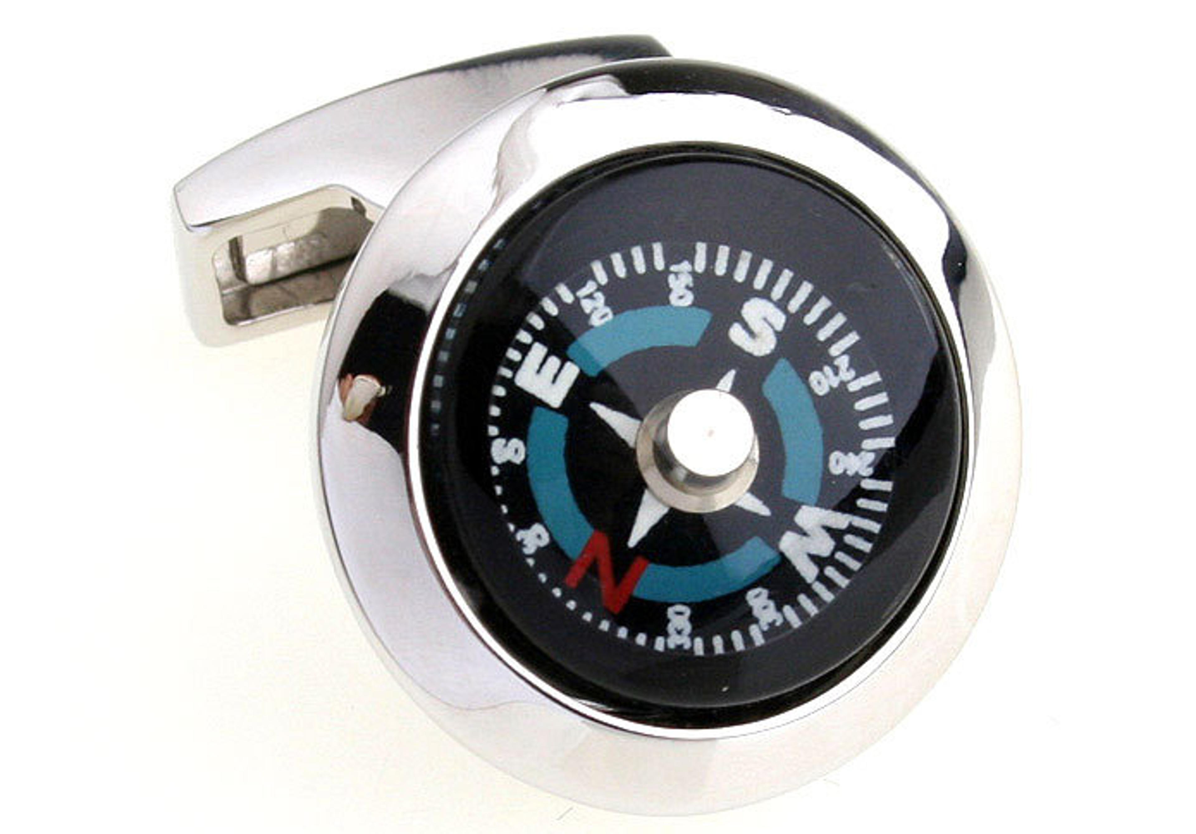 men compass cufflinks vintage copper navigation design formal shirt accessories
