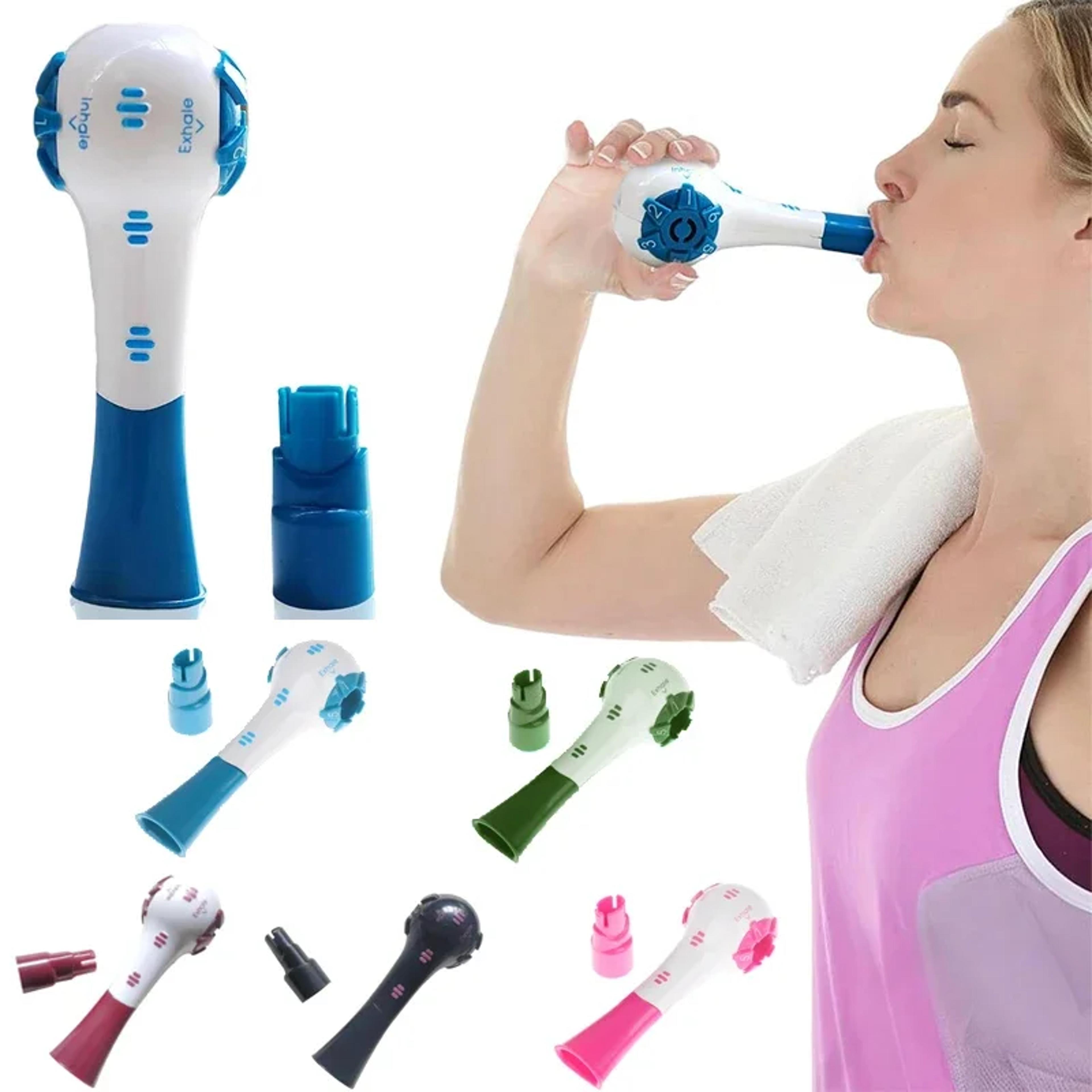 adjustable resistance breathing trainer for lung strength and endurance