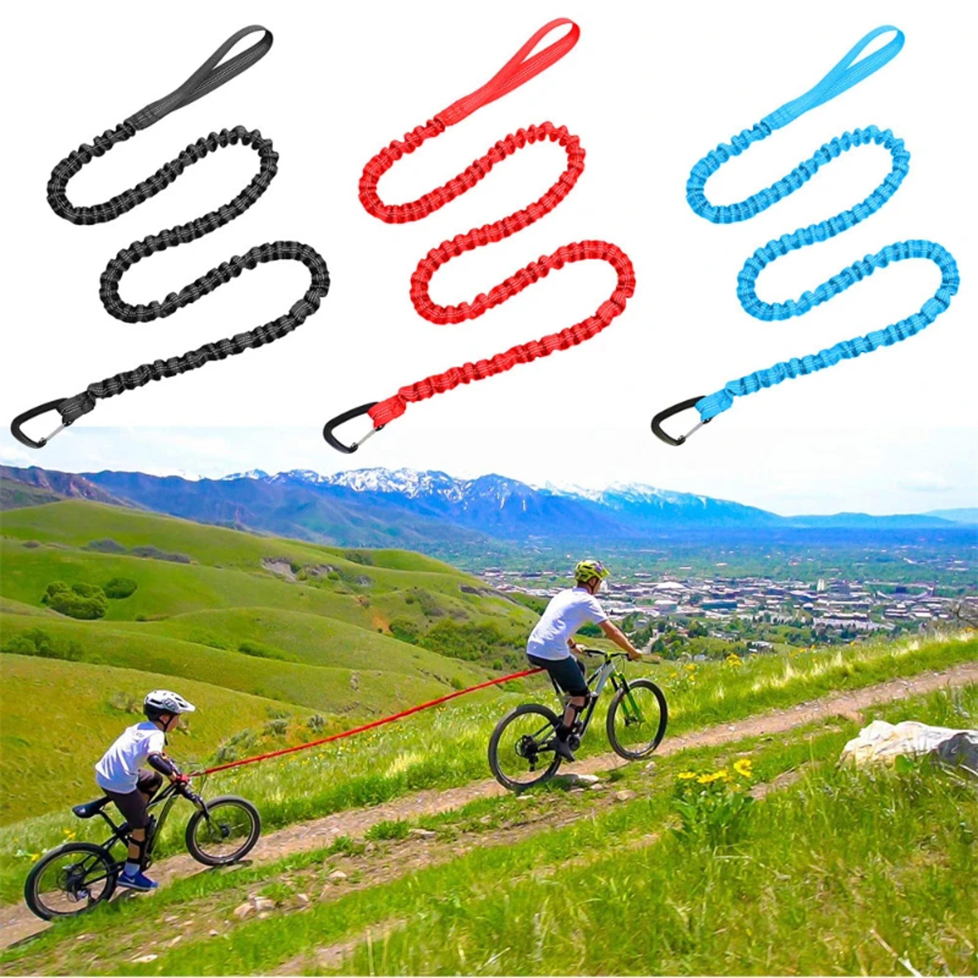 parent child bike tow rope heavy duty bicycle towing system for kids mtb training