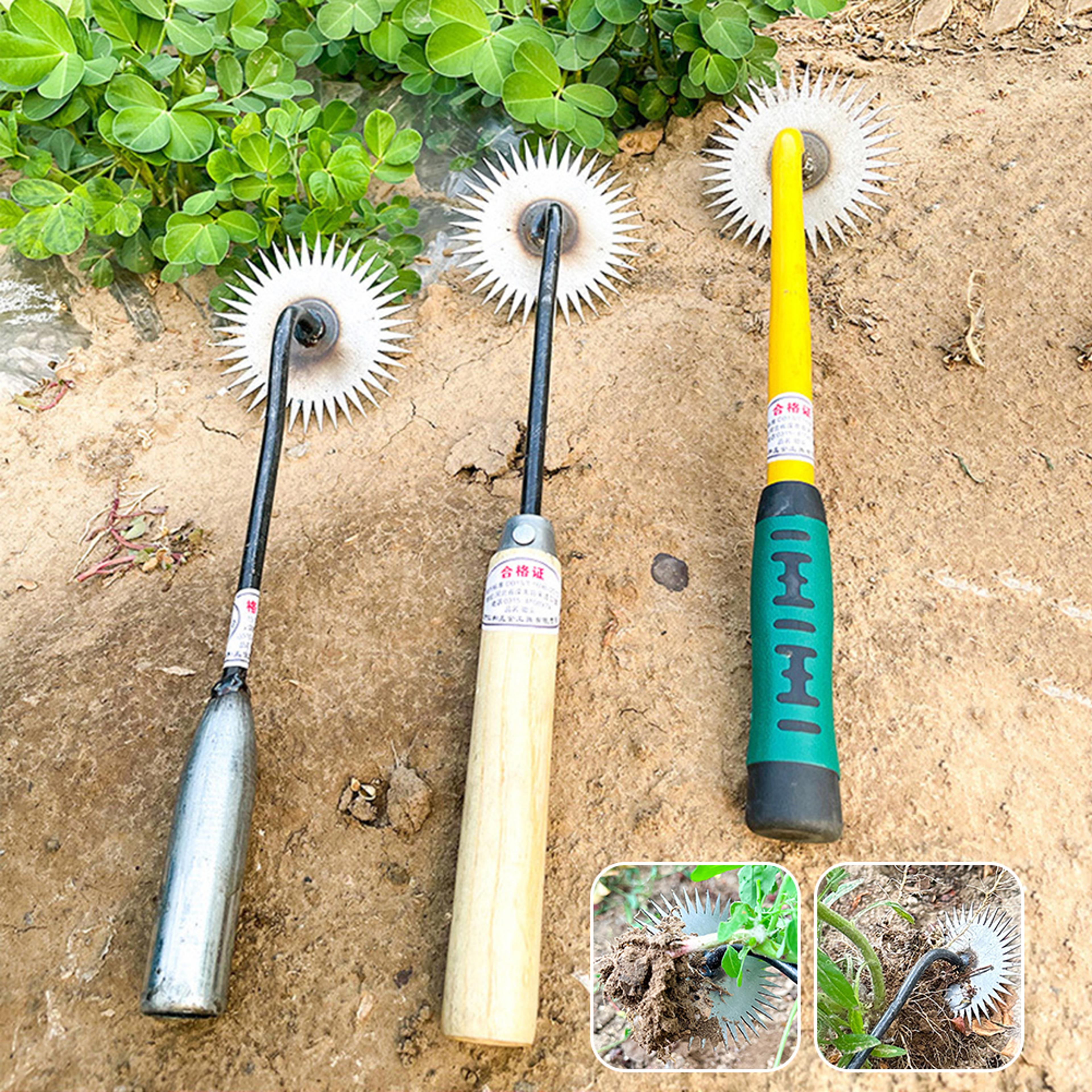 manual weed remover tool with sunflower hoe design portable garden weeding tool for easy lawn care